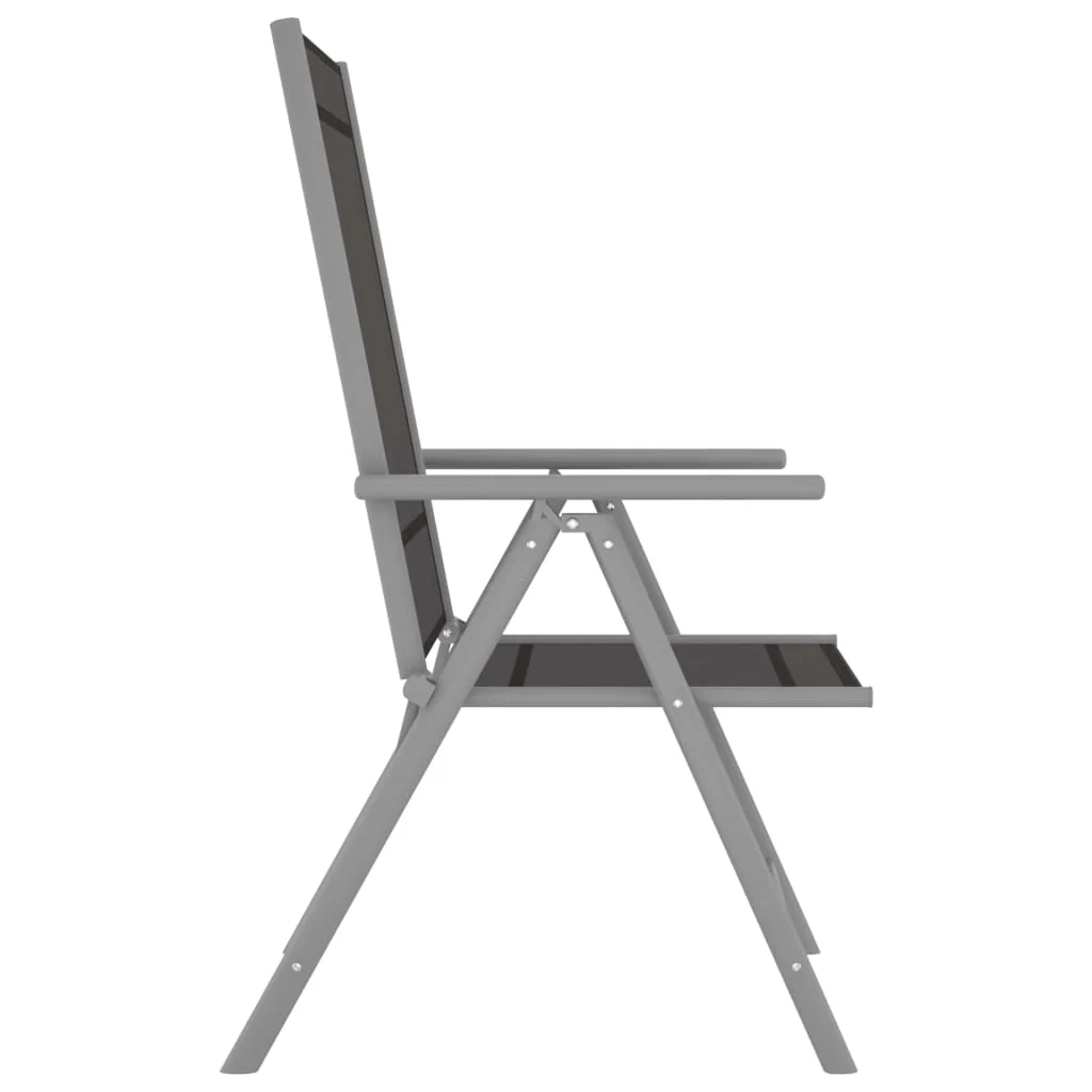 JUNG Vida Bistro-Set Aluminium Textilene Silbern 3-tlg - Image 5
