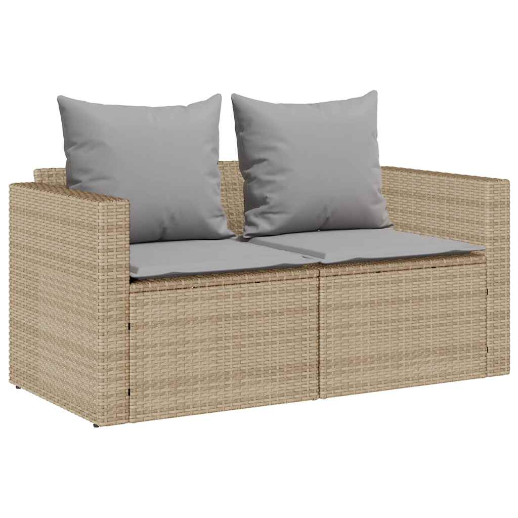 JUNG Vida Garten-Sofagarnitur Kissen Stapelbar Hellgrau Poly Rattan GartenSofagarniturkissen - Image 10