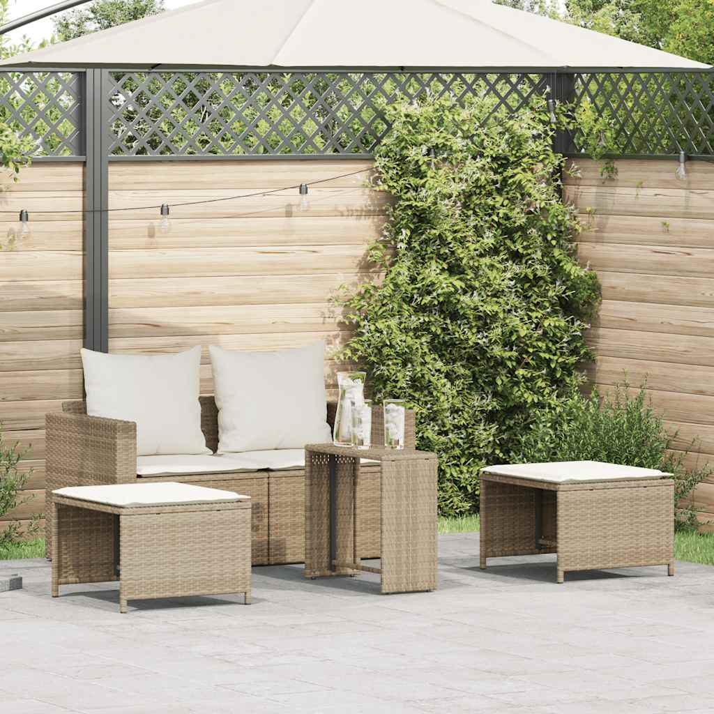 JUNG Vida Garten-Sofagarnitur Kissen Stapelbar Hellgrau Poly Rattan GartenSofagarniturkissen - Image 17
