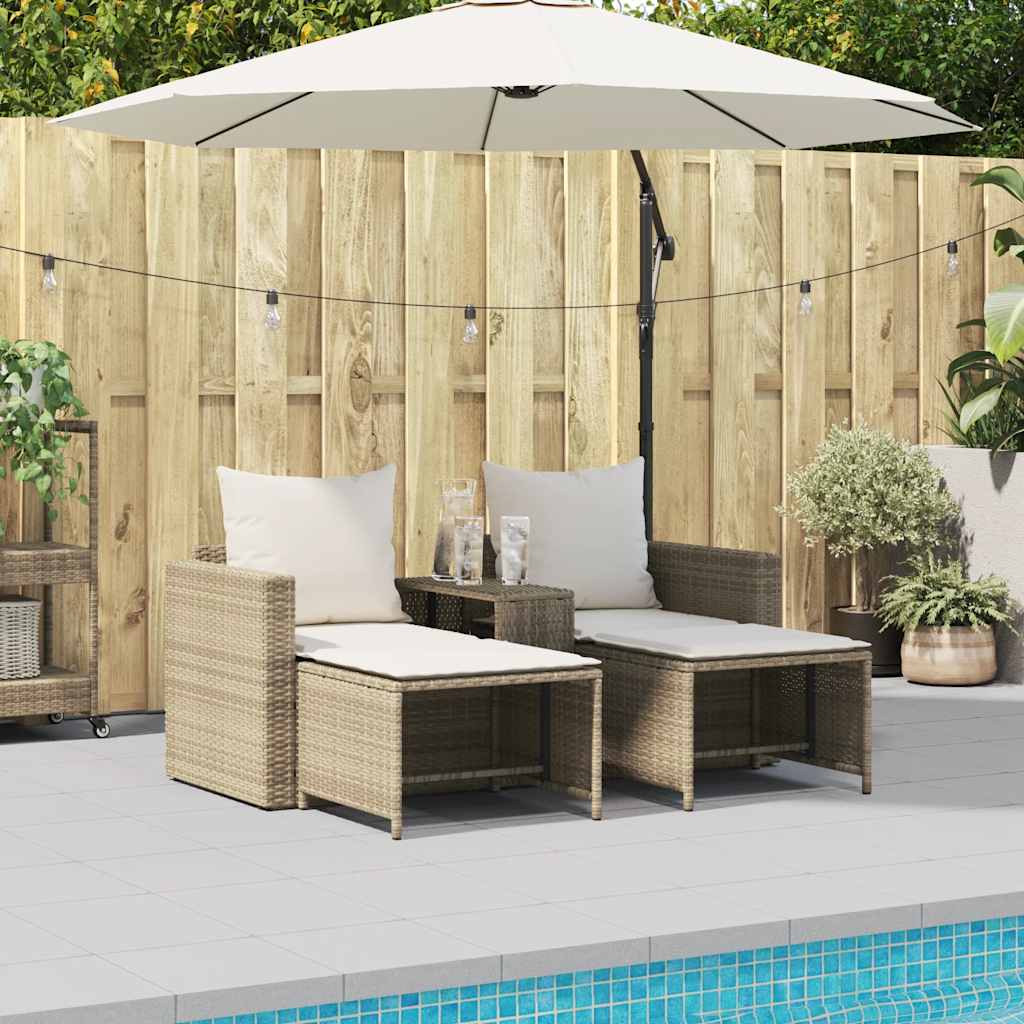 JUNG Vida Garten-Sofagarnitur Kissen Stapelbar Hellgrau Poly Rattan GartenSofagarniturkissen - Image 18