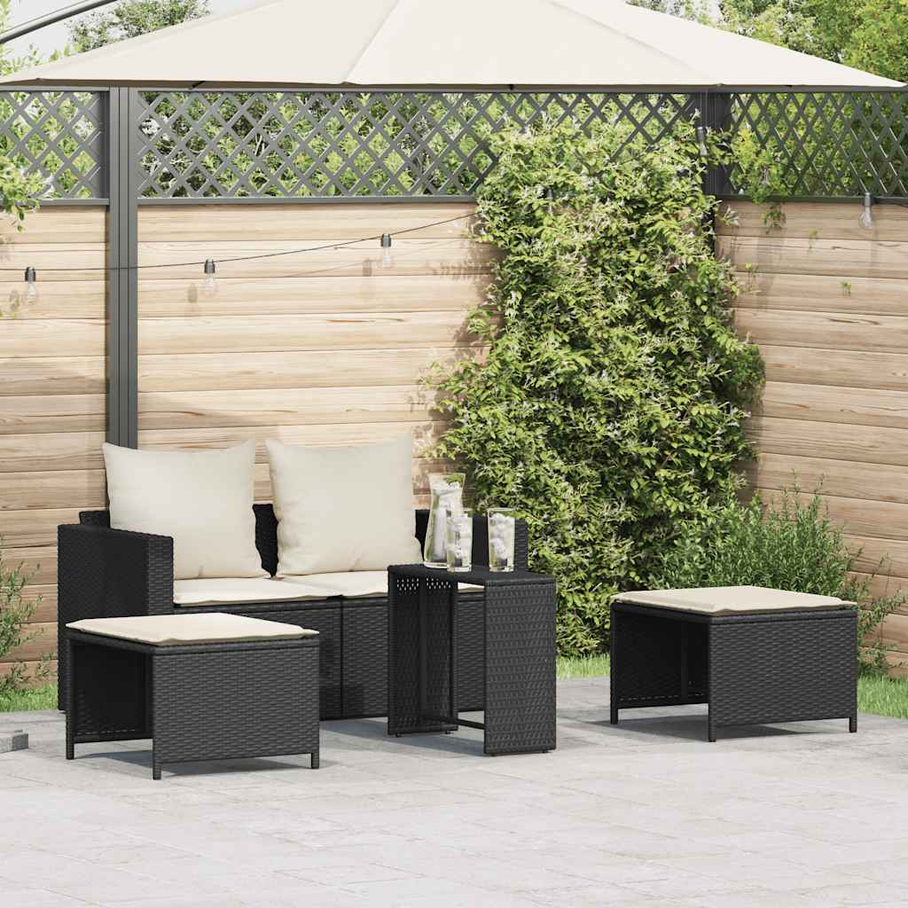 JUNG Vida Garten-Sofagarnitur Kissen Stapelbar Hellgrau Poly Rattan GartenSofagarniturkissen - Image 22