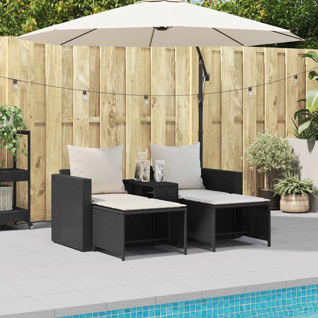 JUNG Vida Garten-Sofagarnitur Kissen Stapelbar Hellgrau Poly Rattan GartenSofagarniturkissen - Image 23