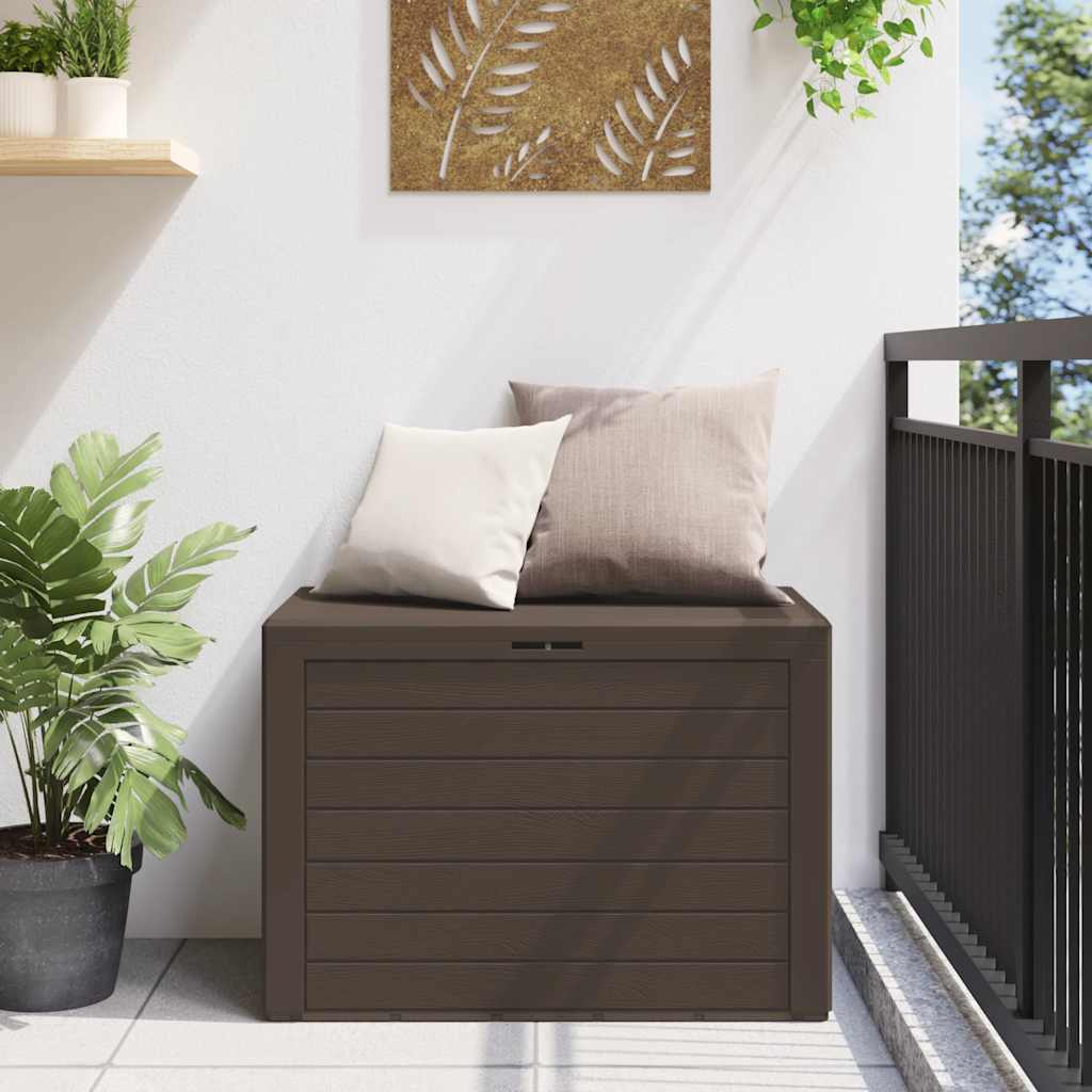 JUNG Vida Gartentruhe Braun 78x44x55 cm Garten Balkon Terrasse Außenbereich - Image 2