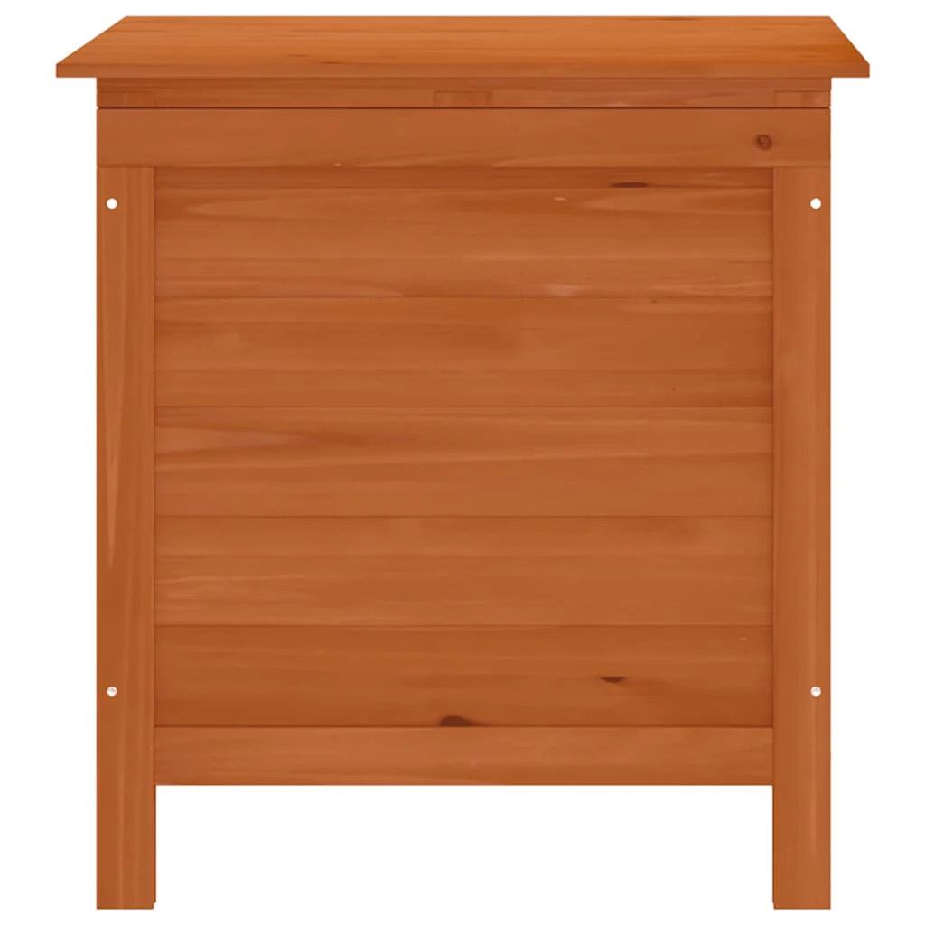 JUNG Vida Gartentruhe Braun Massivholz Tanne 50x49x56,5 cm Garten Balkon Terrasse Außenbereich - Image 4