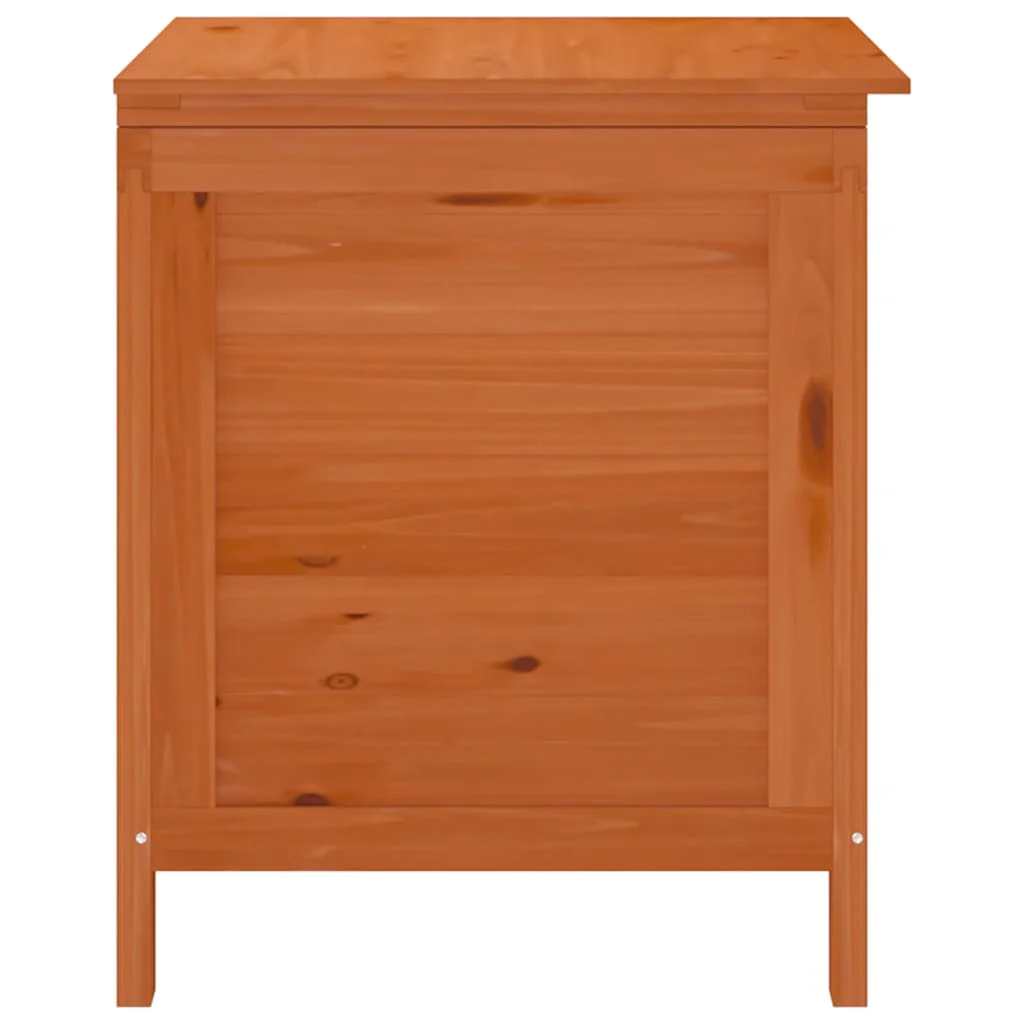JUNG Vida Gartentruhe Braun Massivholz Tanne 50x49x56,5 cm Garten Balkon Terrasse Außenbereich - Image 5