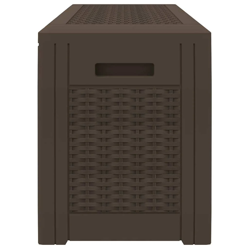 JUNG Vida Gartentruhe Braun Polypropylen 119x48x60 cm Garten Balkon Terrasse Außenbereich - Image 5
