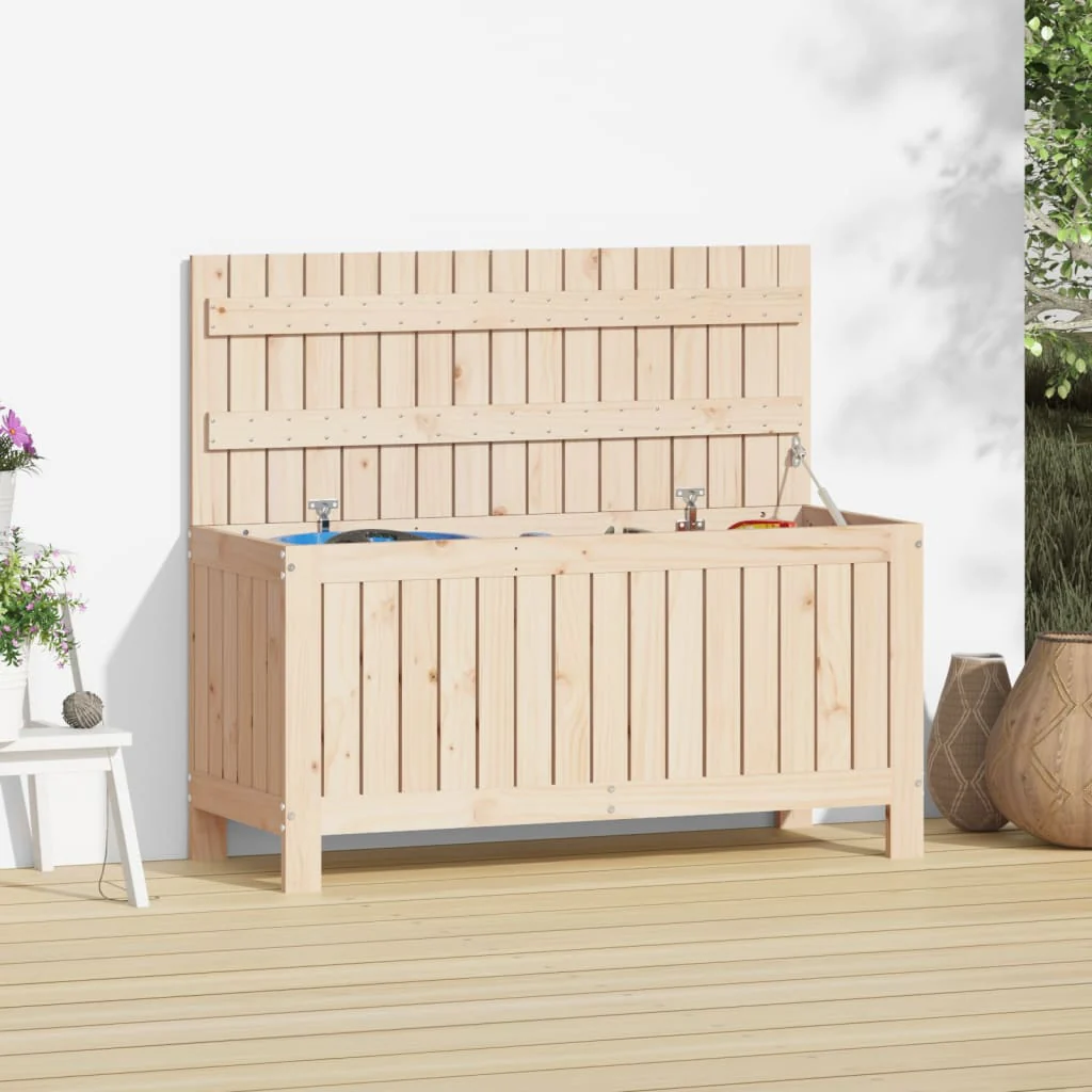 JUNG Vida Gartentruhe Massivholz Kiefer 108x42,5x54 cm Garten Balkon Terrasse Außenbereich - Image 2