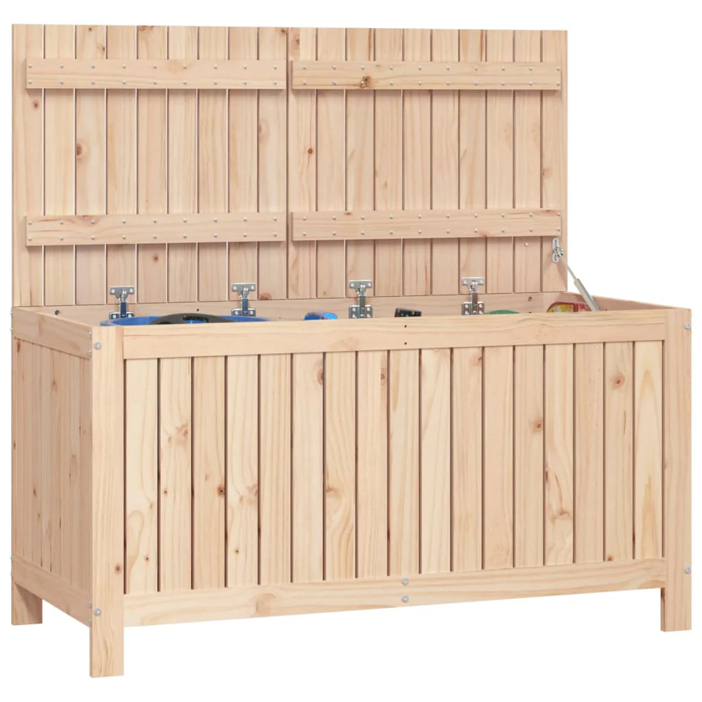 JUNG Vida Gartentruhe Massivholz Kiefer 121x55x64 cm Garten Balkon Terrasse Außenbereich - Image 4
