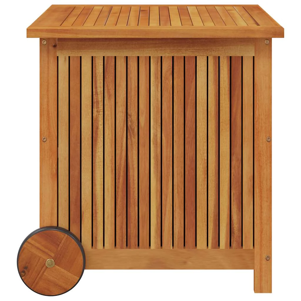JUNG Vida Gartentruhe Rollen Massivholz Akazie 60x50x58 cm Garten Balkon Terrasse Außenbereich - Image 4