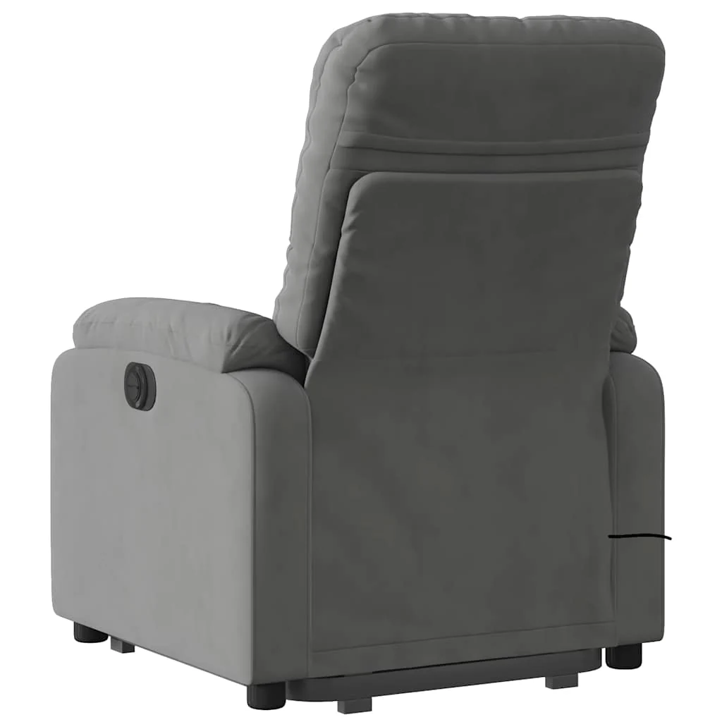 JUNG Vida Massagesessel Aufstehhilfe Hellgrau Mikrofasergewebe Relaxsessel Fernsehsessel - Image 20