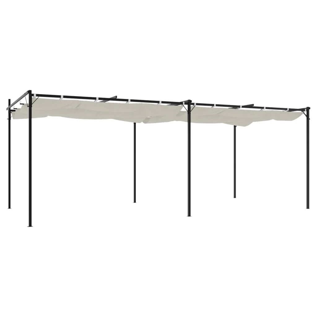 JUNG Vida Pergola Schiebedach Creme 395x292x230 cm - Image 20