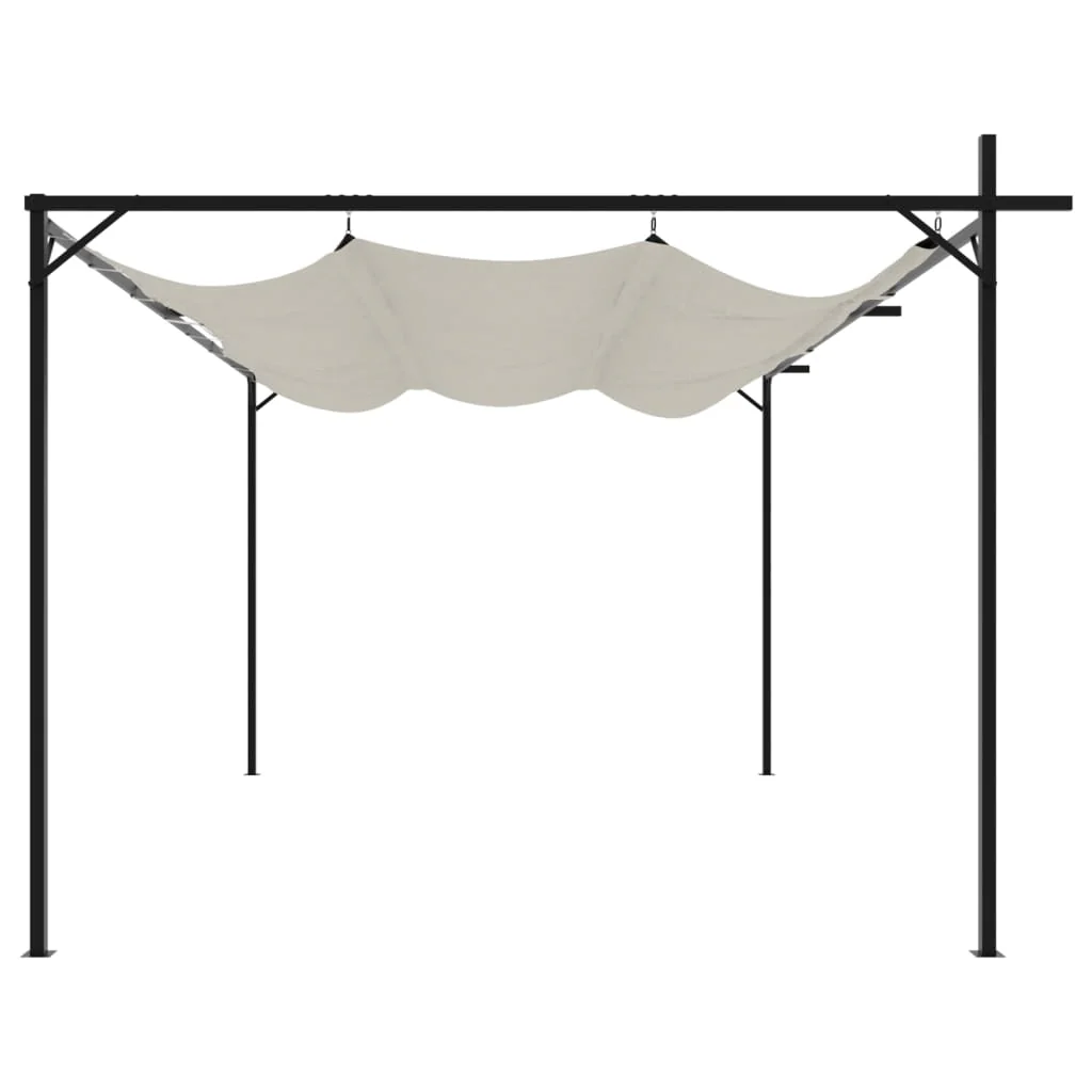 JUNG Vida Pergola Schiebedach Creme 395x292x230 cm - Image 4