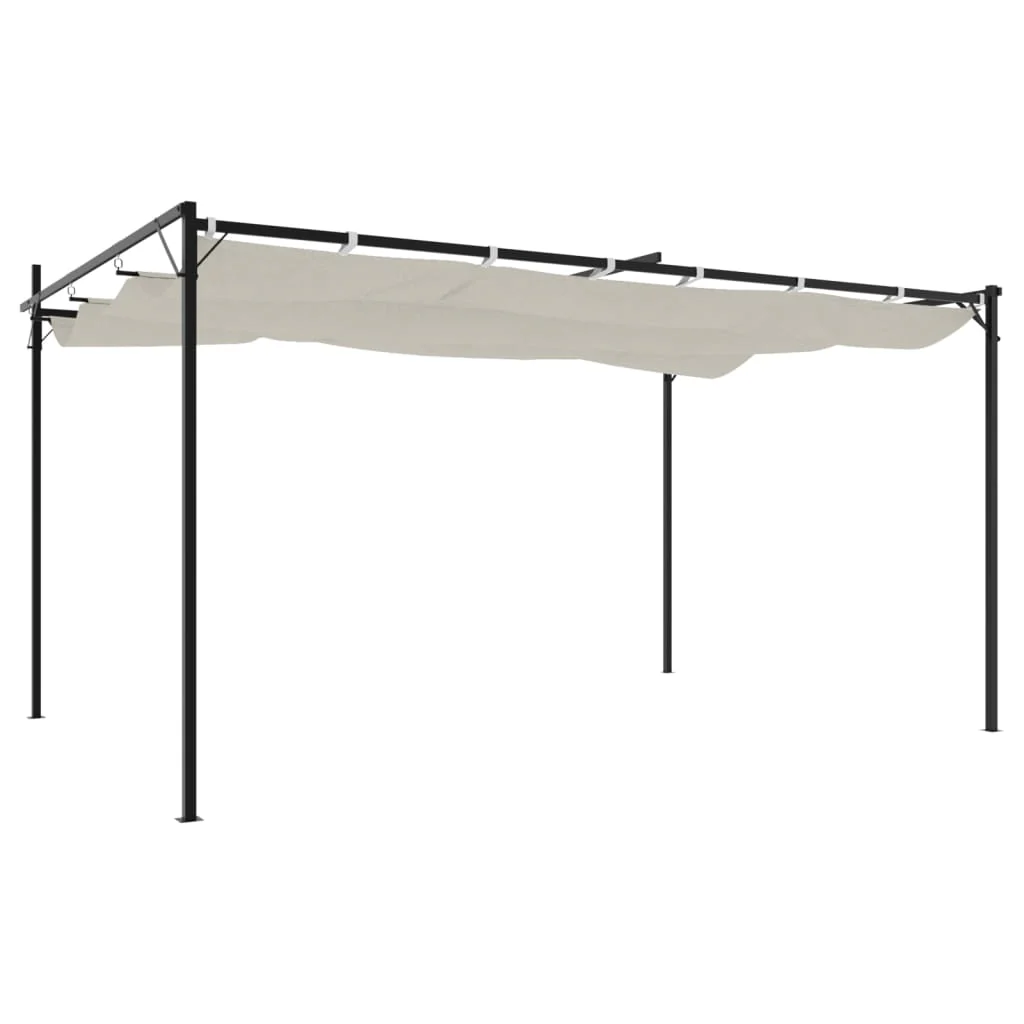 JUNG Vida Pergola Schiebedach Creme 395x292x230 cm - Image 5