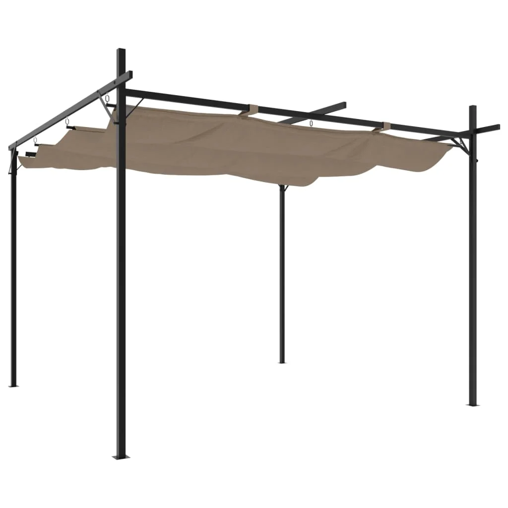 JUNG Vida Pergola Schiebedach Creme 395x292x230 cm - Image 6