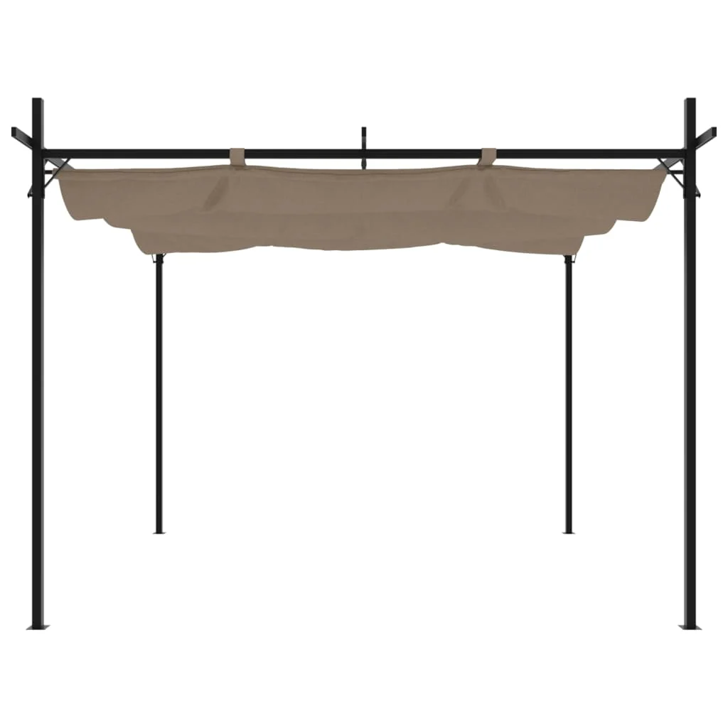 JUNG Vida Pergola Schiebedach Creme 395x292x230 cm - Image 8