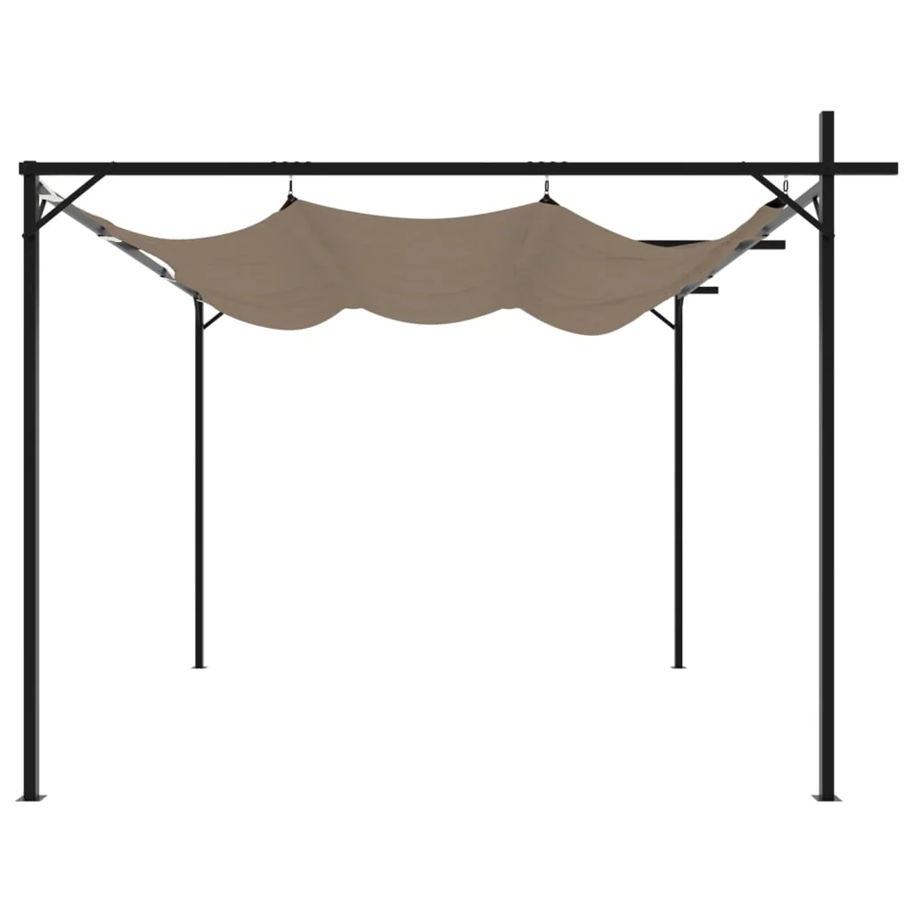 JUNG Vida Pergola Schiebedach Creme 395x292x230 cm - Image 9