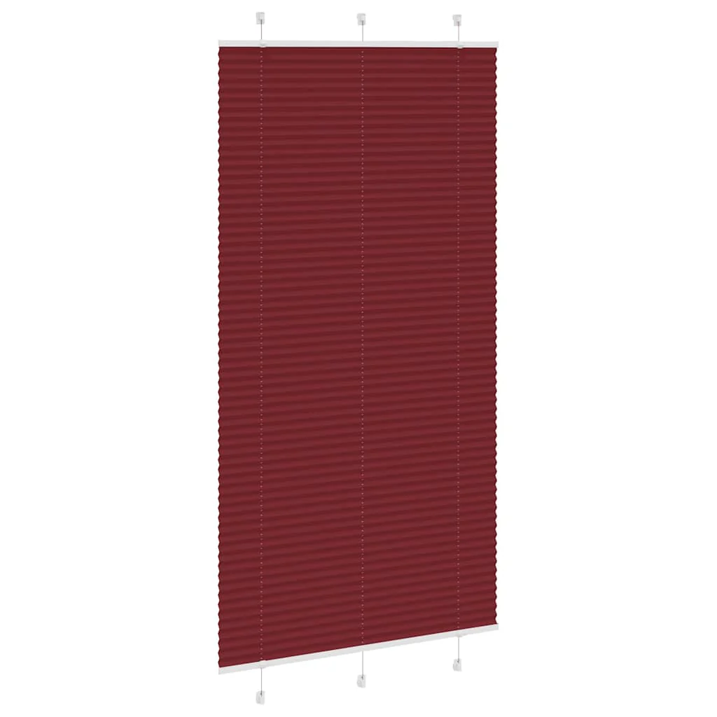 JUNG Vida Plissee Bordeauxrot Stoffbreite 109,4 cm Polyester 110x200 Faltrollo Fensterplissee - Image 3