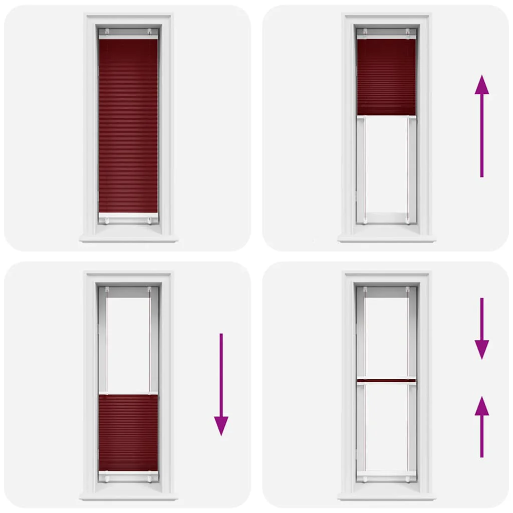 JUNG Vida Plissee Bordeauxrot Stoffbreite 109,4 cm Polyester 110x200 Faltrollo Fensterplissee - Image 35