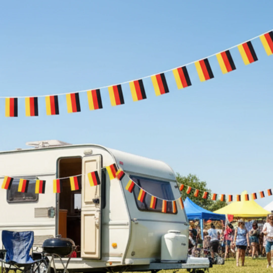 JUNG Wimpelkette 10 m Deutschland Fan Fußball WM 2026 Weltmeisterschaft Fahne Flagge Fanartikel - Image 5