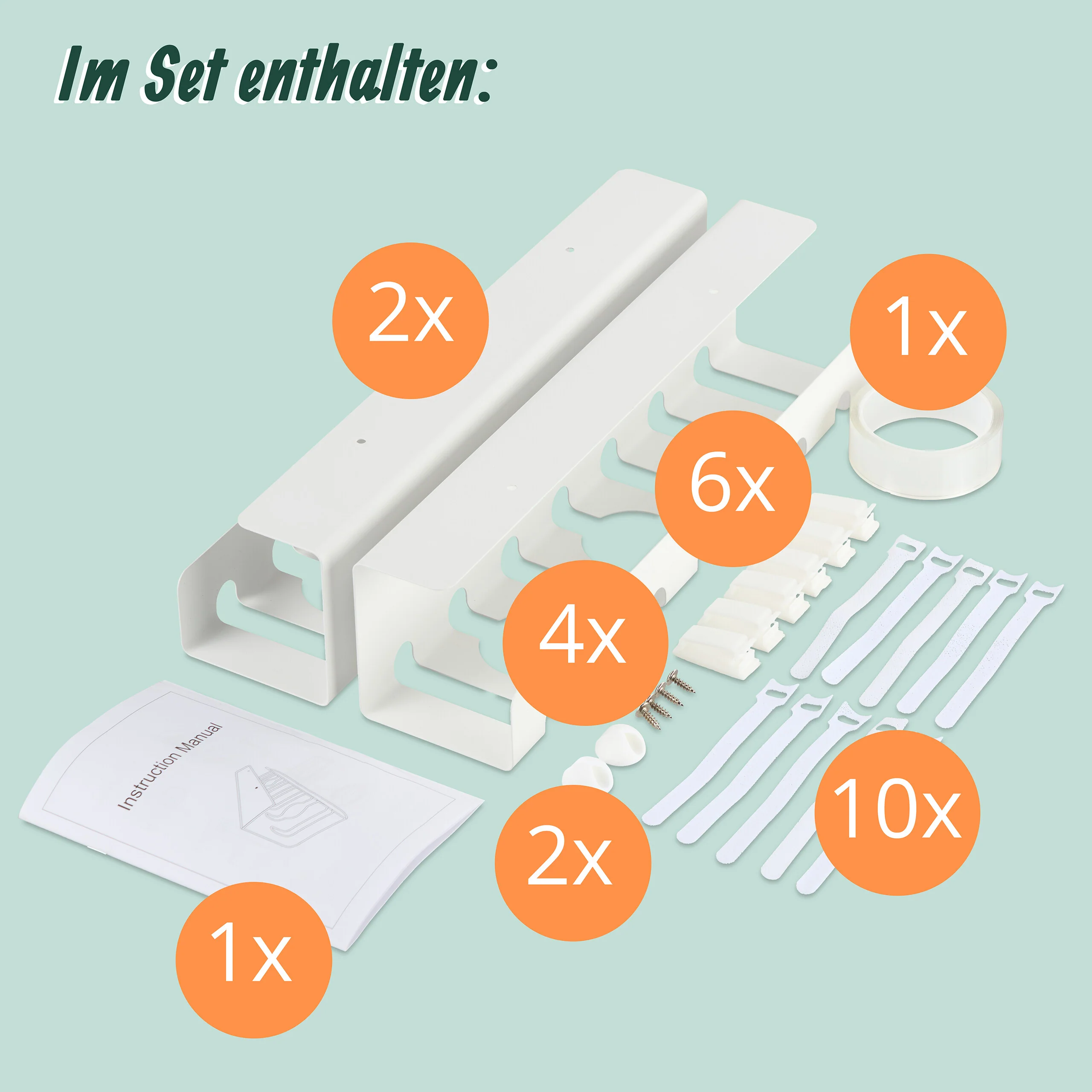 Kabelkanal für Schreibtisch 2er Set - Image 12