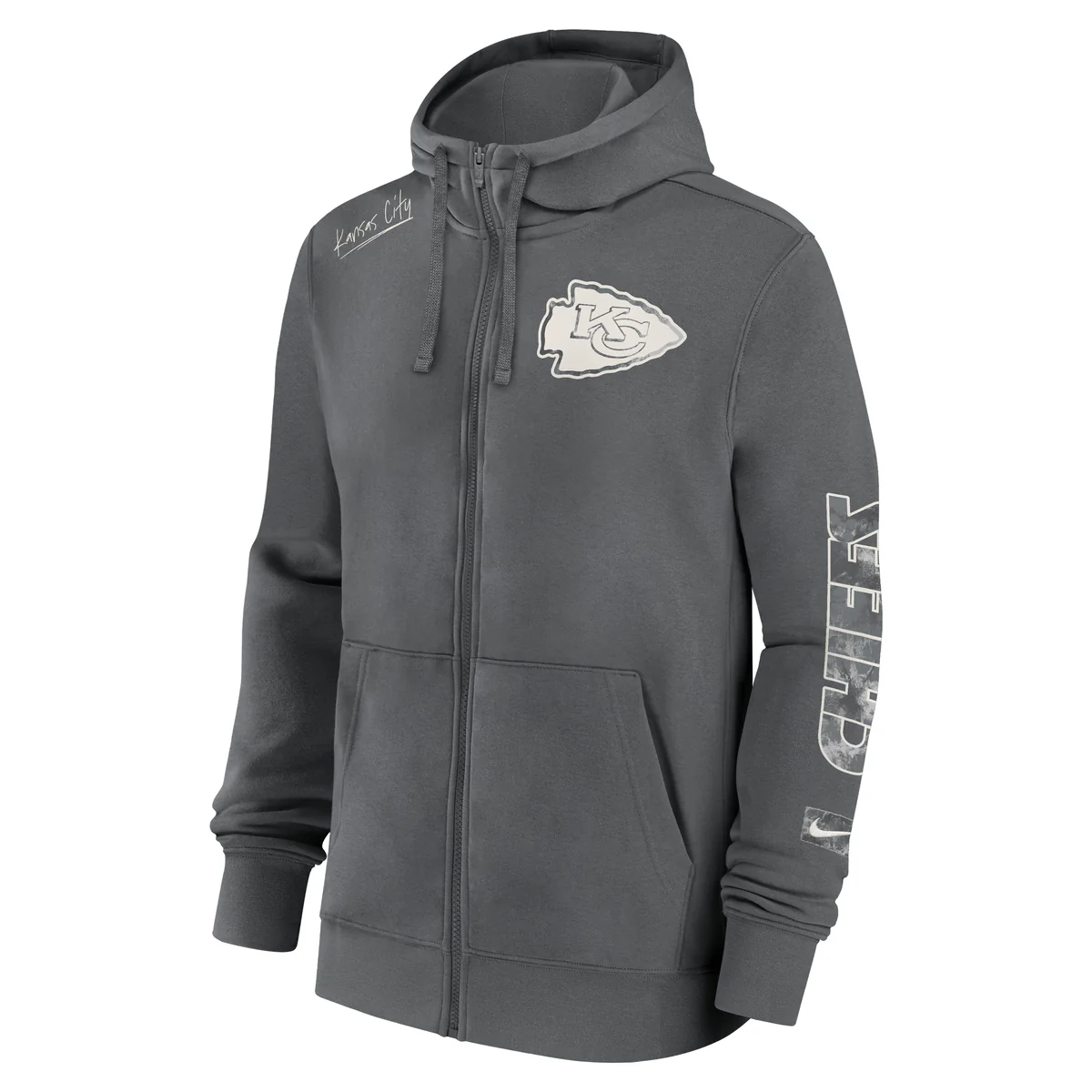 Kansas City Chiefs Nike Full-Zip Fleece Hoodie - Image 9