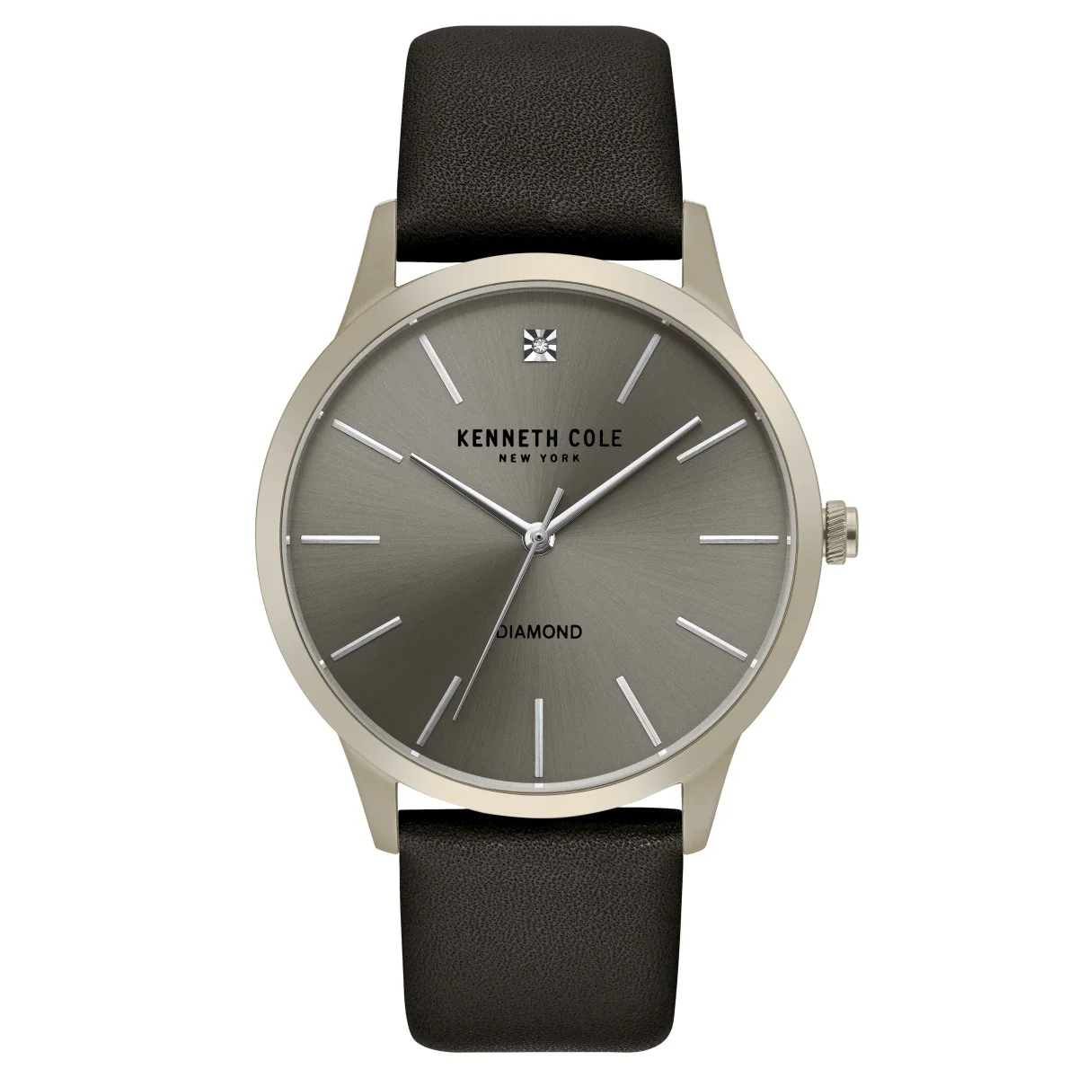 Kenneth Cole New York Herren-Armbanduhr Analog Quarz Leder KC15111010