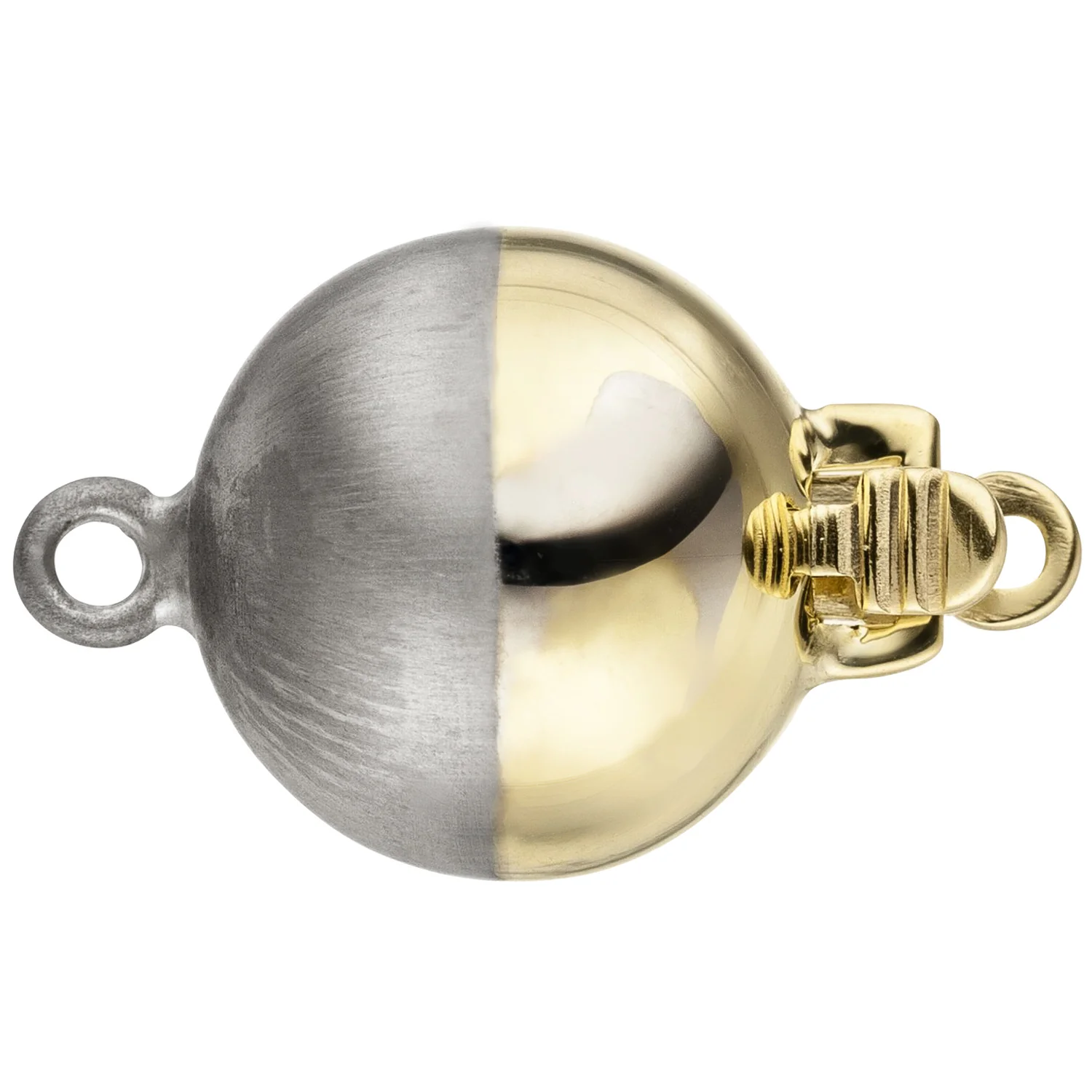 Kettenschließe Schließe 585 Gold Gelbgold Weißgold bicolor mattiert