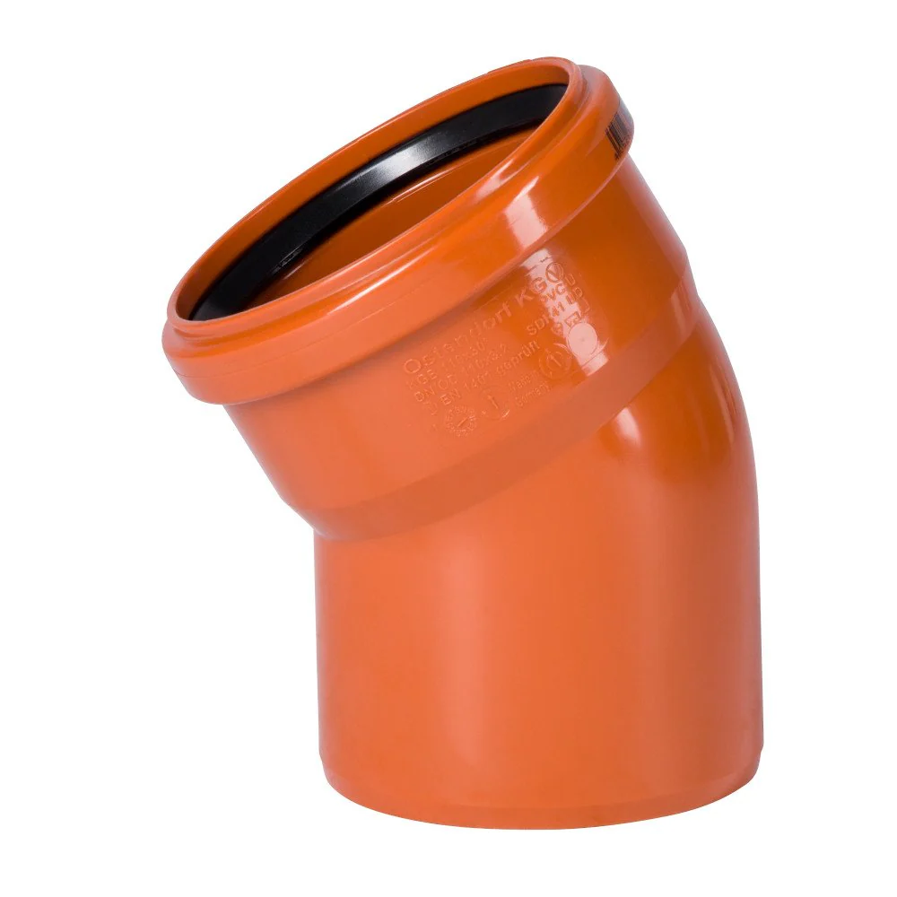 KG Rohr Bogen 110, DN 110, 30 Grad, Abwasserrohrbogen