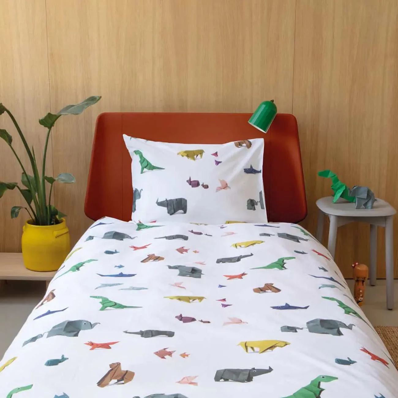 Kinderbettwäsche Origami Zootiere 135x200 cm - Image 3