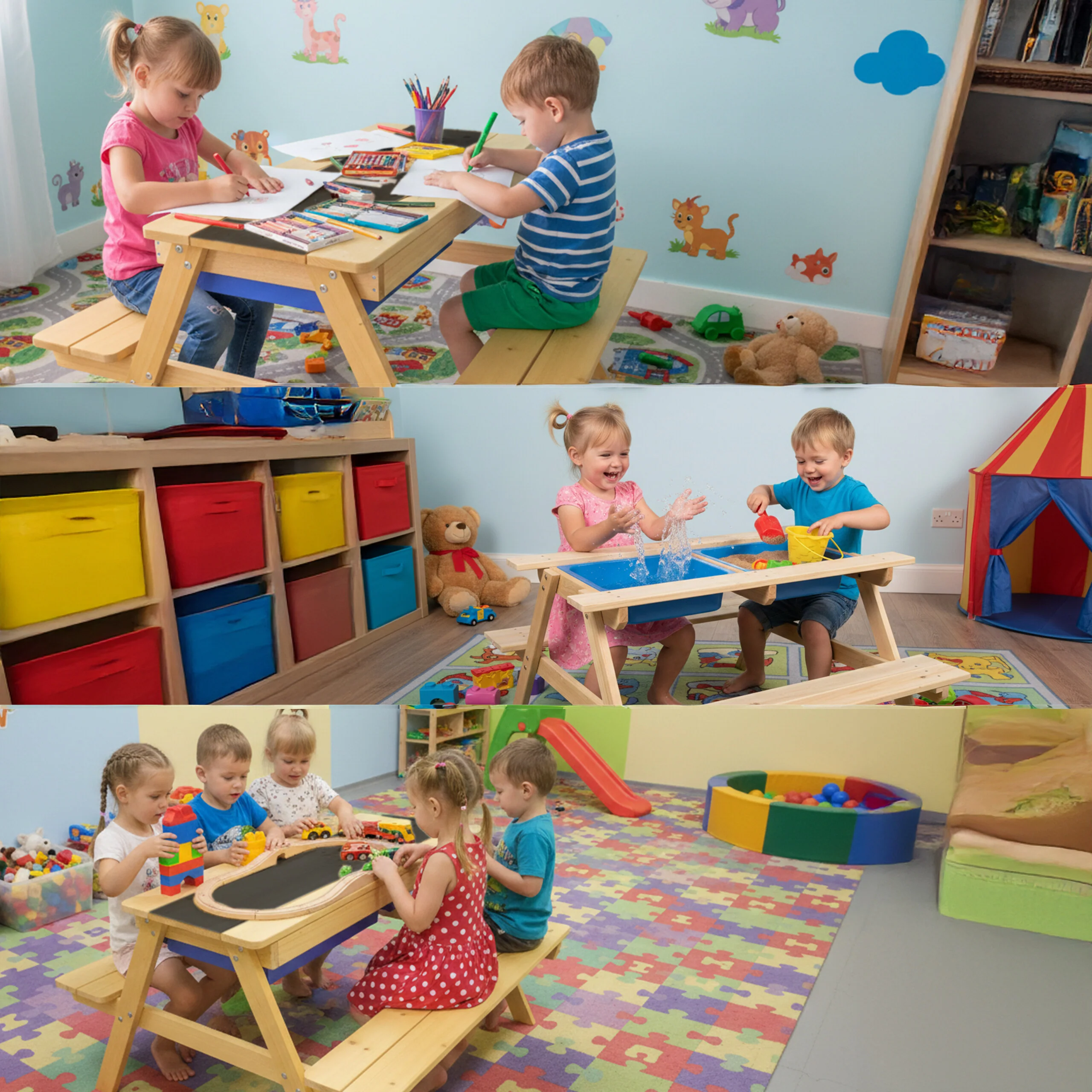 Kindersitzgruppe mit Matschtisch & Tafel - Image 5