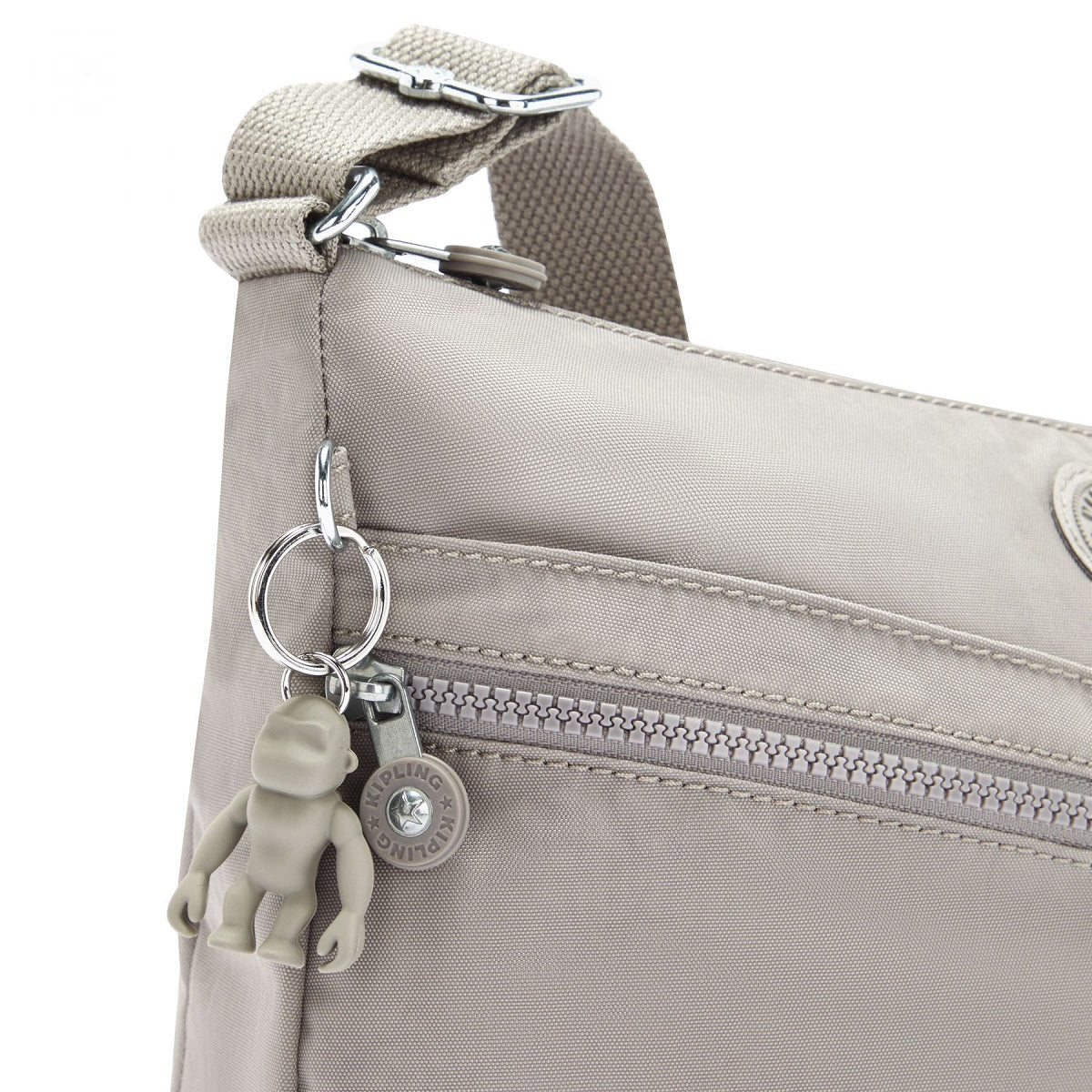 Kipling Izellah 7 Liter Mittelgrosse Schultertasche K02144 Inviting Grey - Image 17