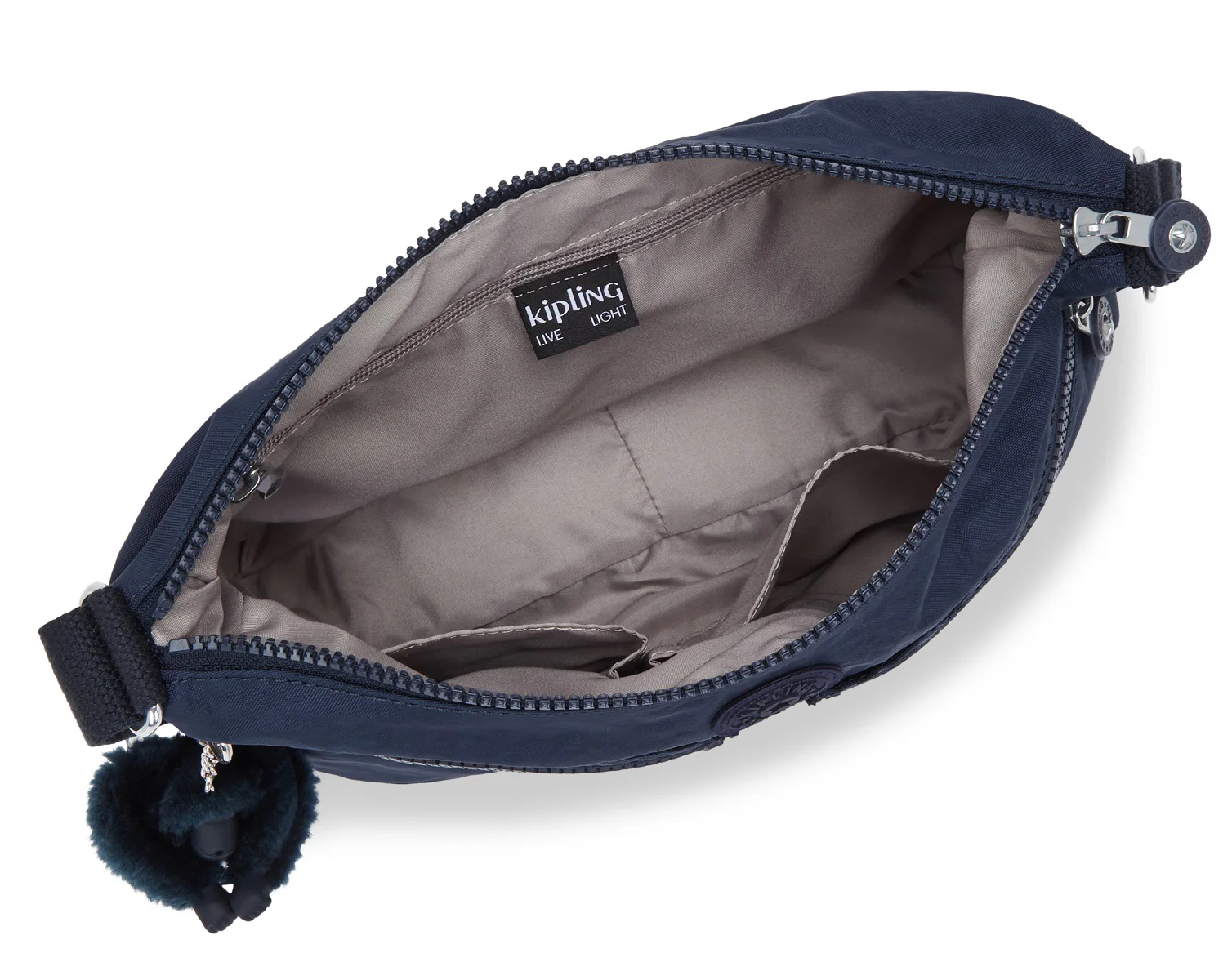 Kipling Izellah 7 Liter Mittelgrosse Schultertasche K02144 Inviting Grey - Image 19