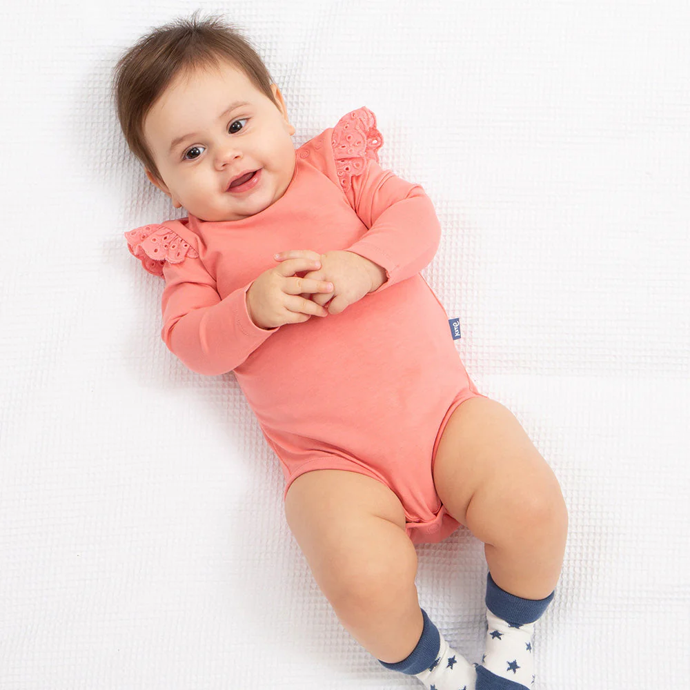 Kite Baby Broderie Body Lachsrot Bio-Baumwolle - Image 13