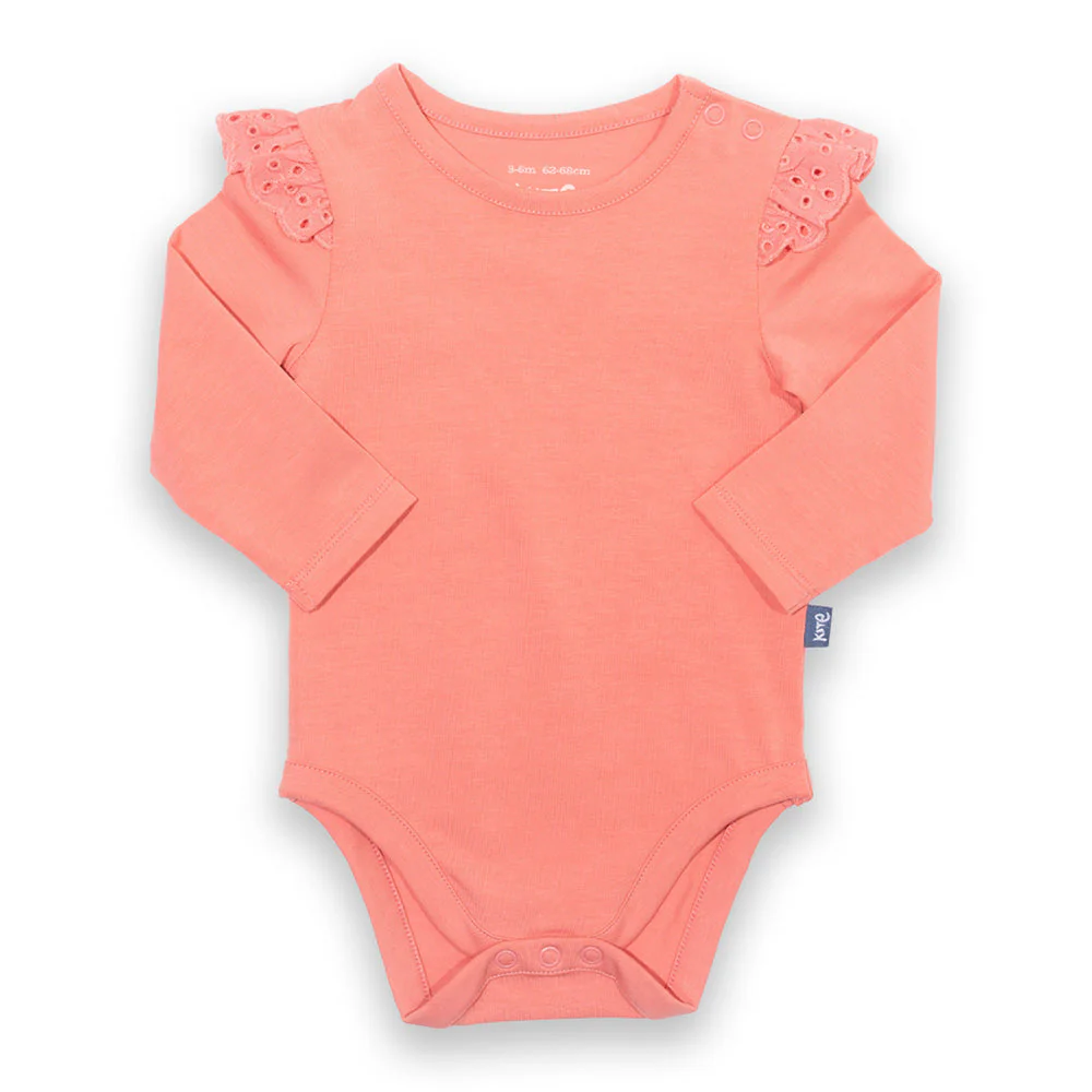 Kite Baby Broderie Body Lachsrot Bio-Baumwolle - Image 8