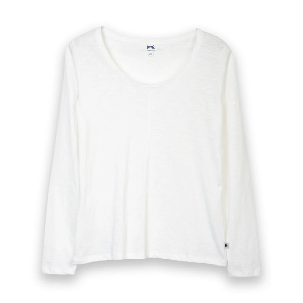 Kite Damen Sandford Ausbrenner Jersey Shirt Ecru Bio-Baumwolle - Image 9
