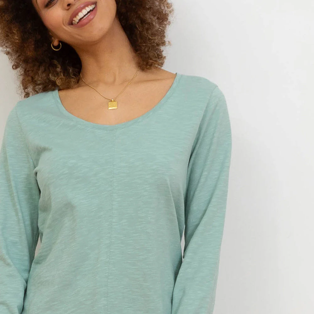 Kite Damen Sandford Ausbrenner Jersey Shirt Soft Tannen Bio-Baumwolle - Image 11
