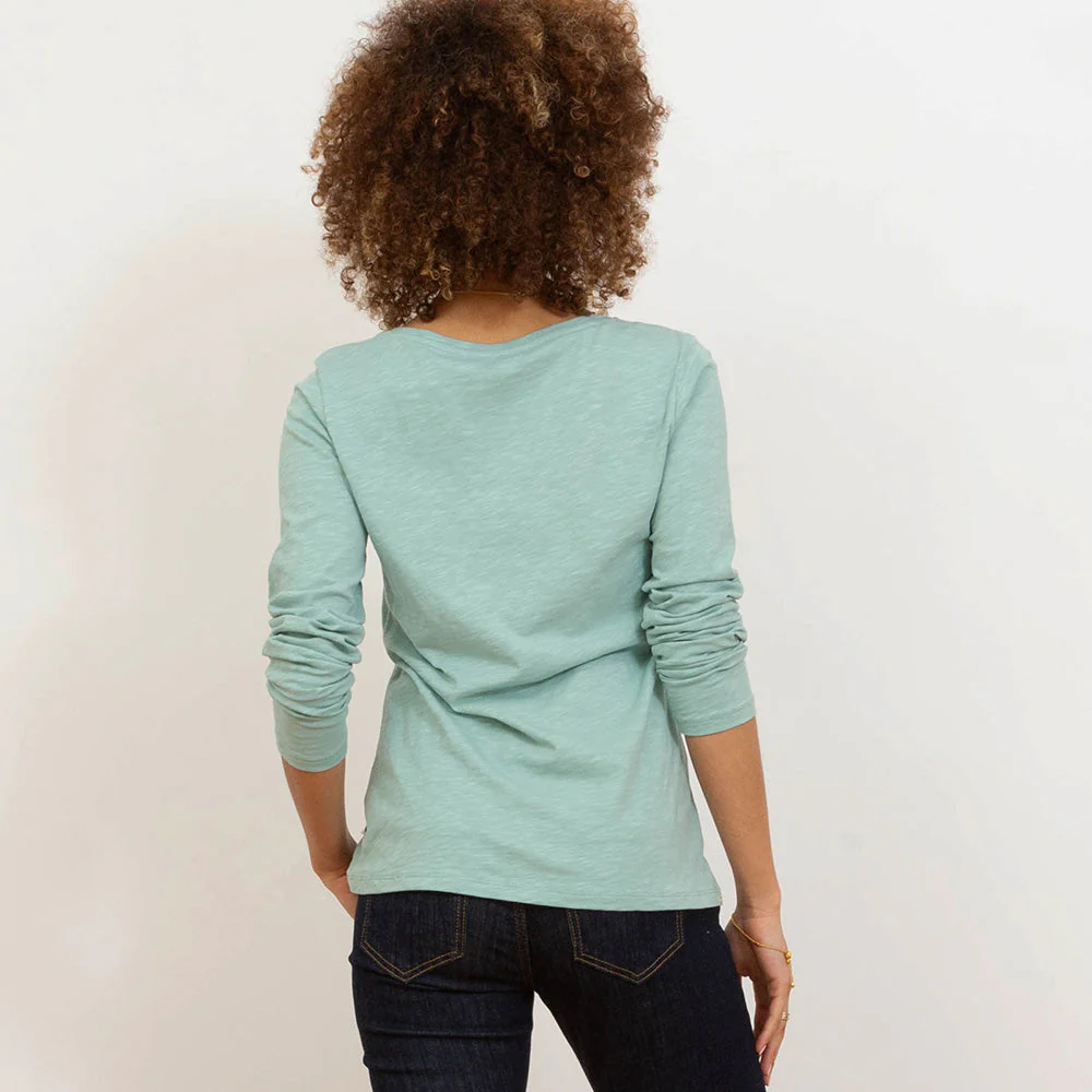 Kite Damen Sandford Ausbrenner Jersey Shirt Soft Tannen Bio-Baumwolle - Image 20