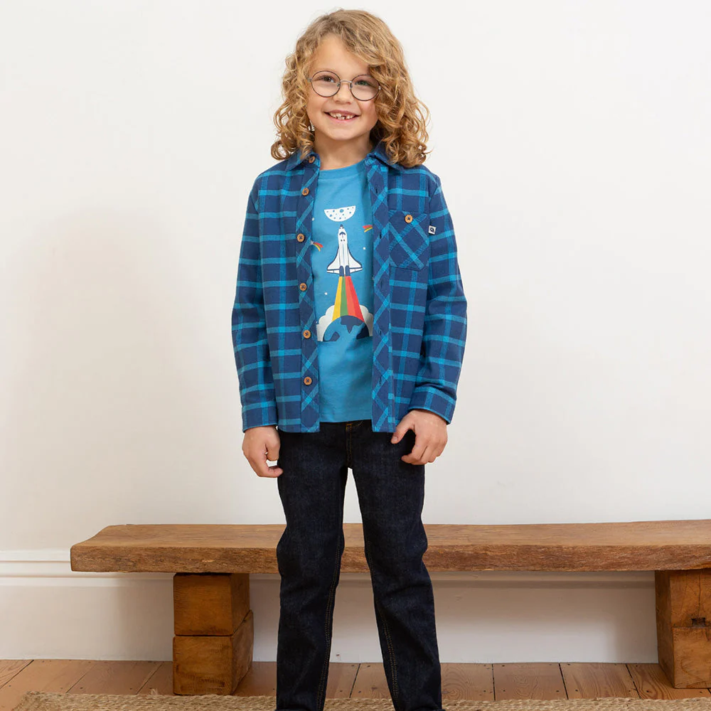 Kite Kinder Karo Hemd Navy Bio-Baumwolle - Image 25