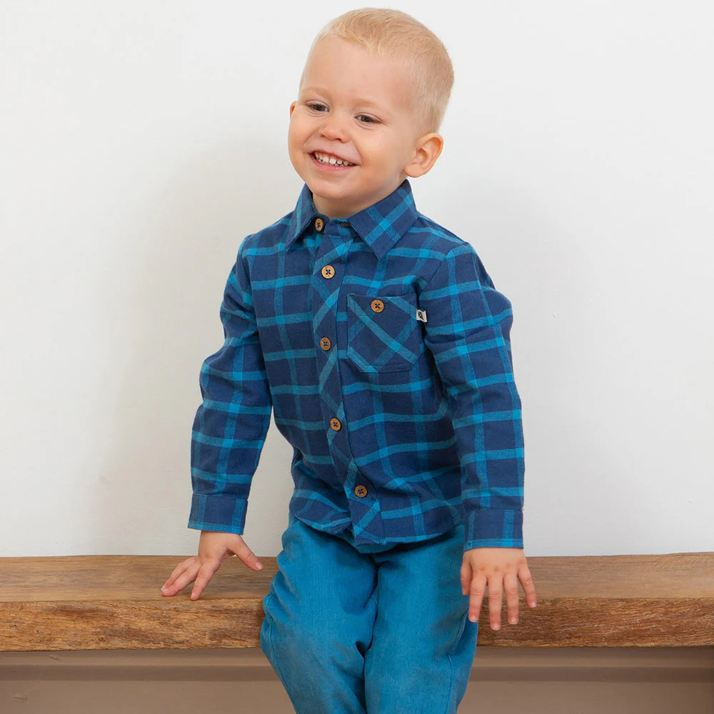 Kite Kinder Karo Hemd Navy Bio-Baumwolle - Image 38