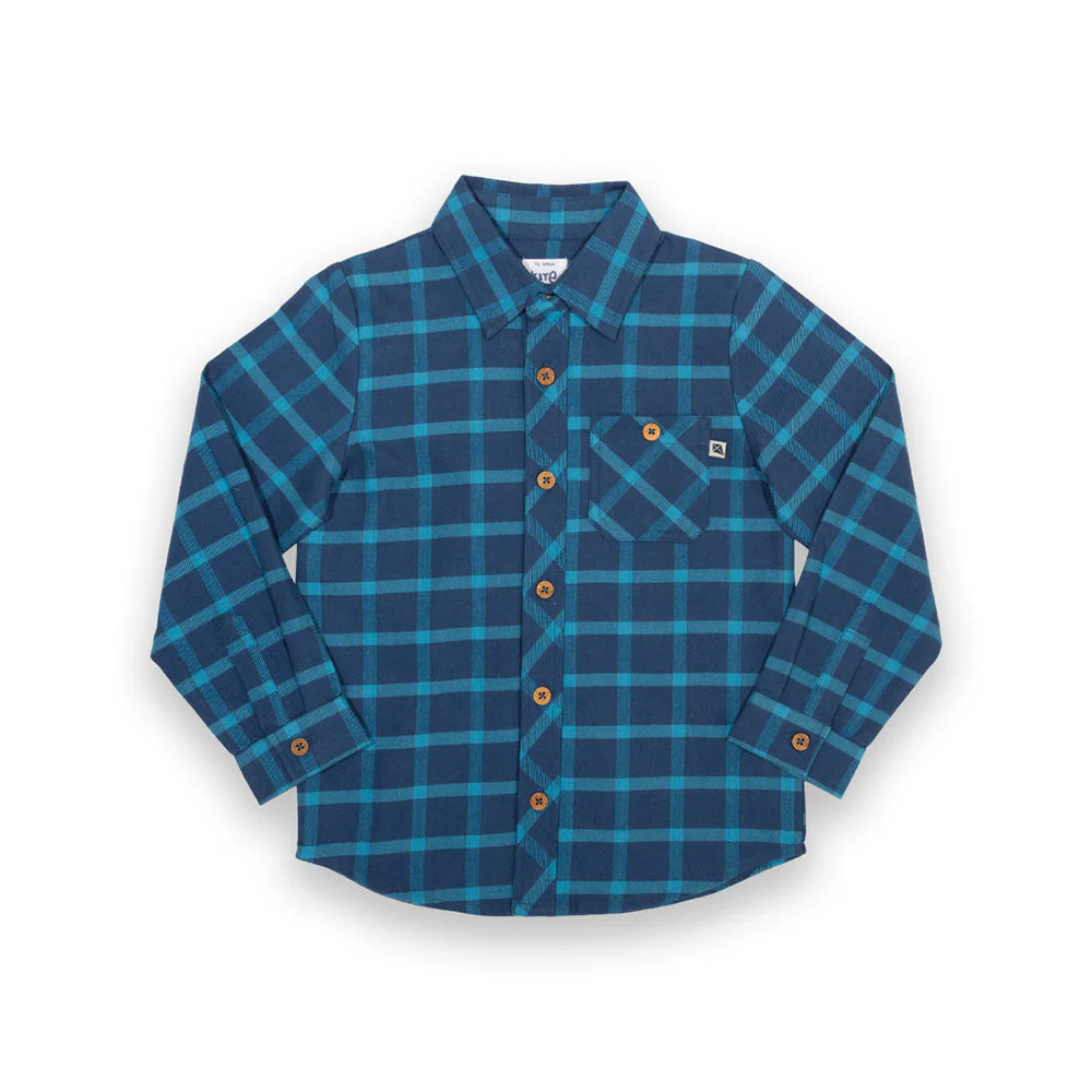 Kite Kinder Karo Hemd Navy Bio-Baumwolle - Image 6