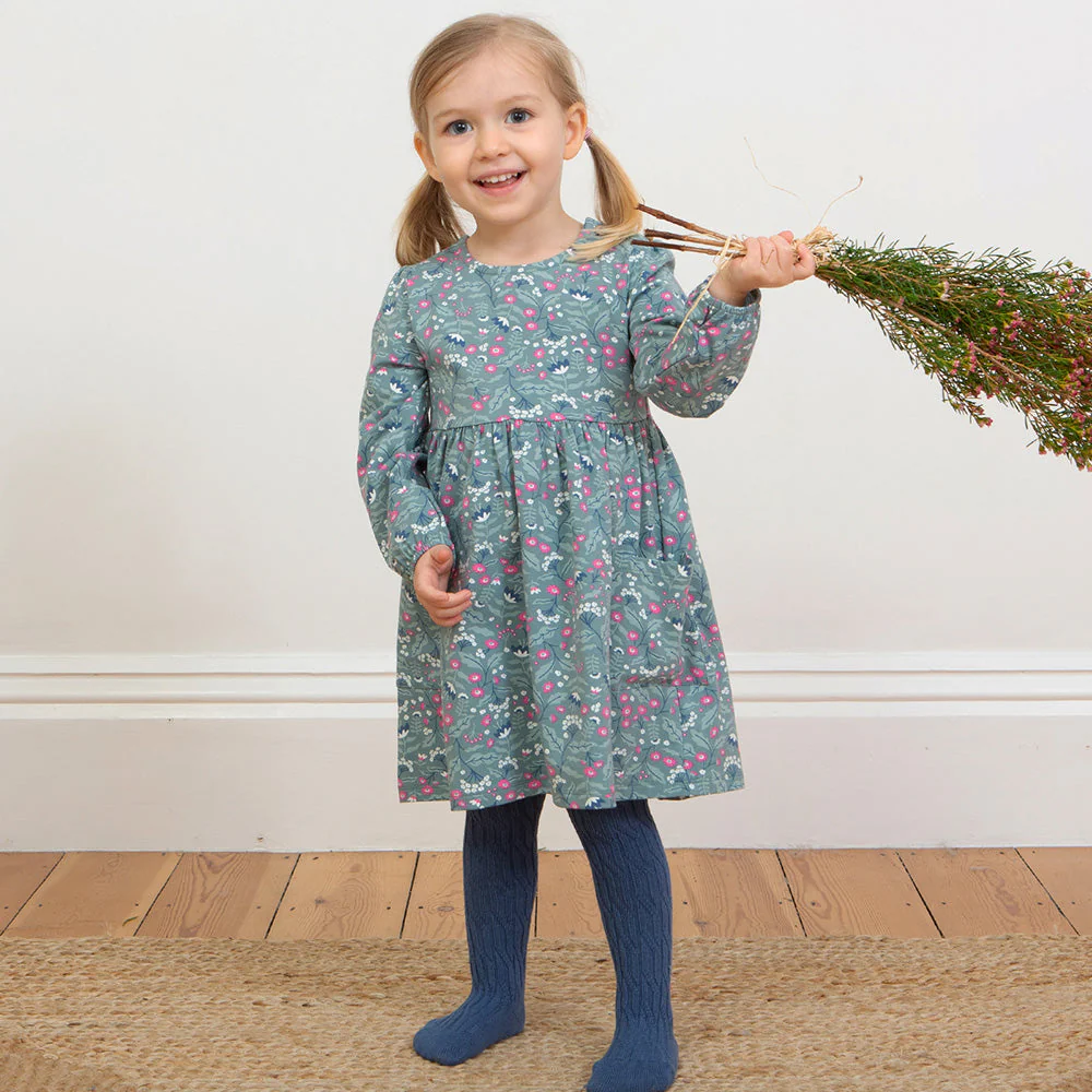 Kite Kinder Zopfmuster Strumpfhose Navy Bio-Baumwolle - Image 19
