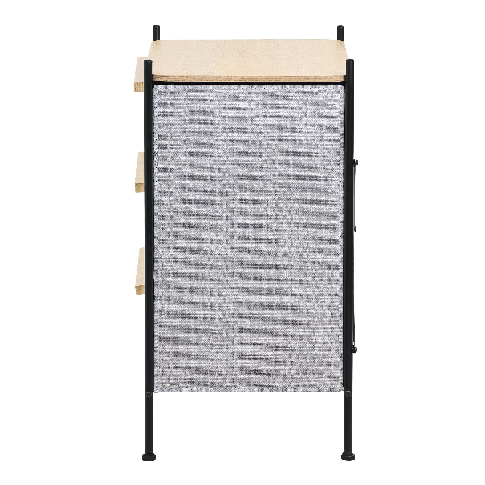 Kommode mit Schubladen aus Stoff, 58x98x42,5 cm, Grau, mit MDF-Platte und Stahlrahmen - Image 14