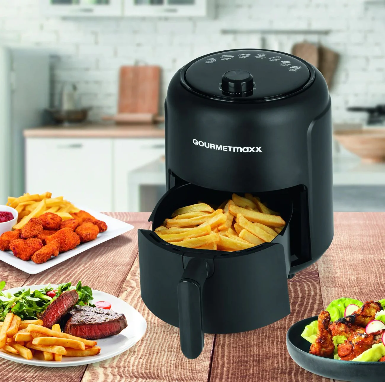 Kompakte Heißluftfritteuse mit 2,3 L Volumen und 1000 Watt - Image 2