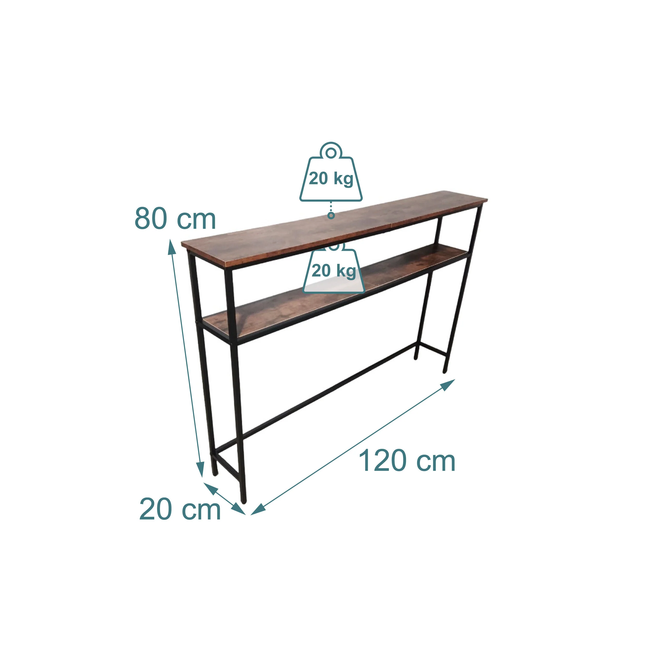 Konsolentisch mit 2 Ablagen - Image 4