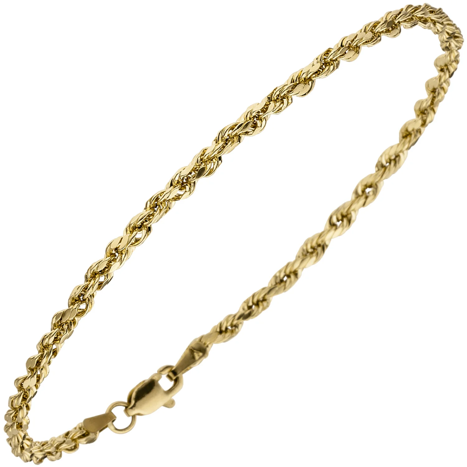 Kordelarmband 375 Gold Gelbgold 19 cm Armband Goldarmband