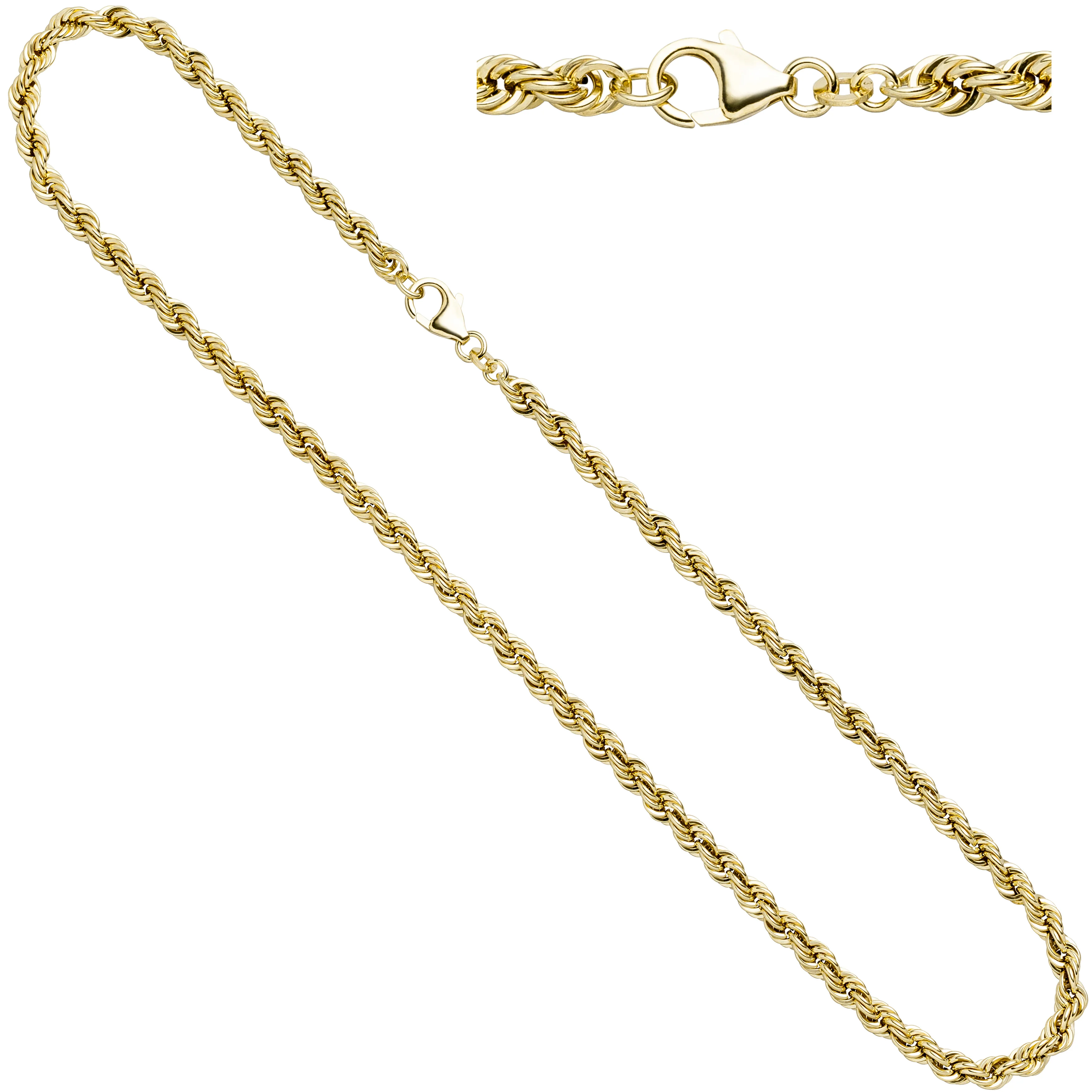 Kordelkette 333 Gelbgold 4,9 mm 45 cm Gold Kette Halskette Goldkette Karabiner