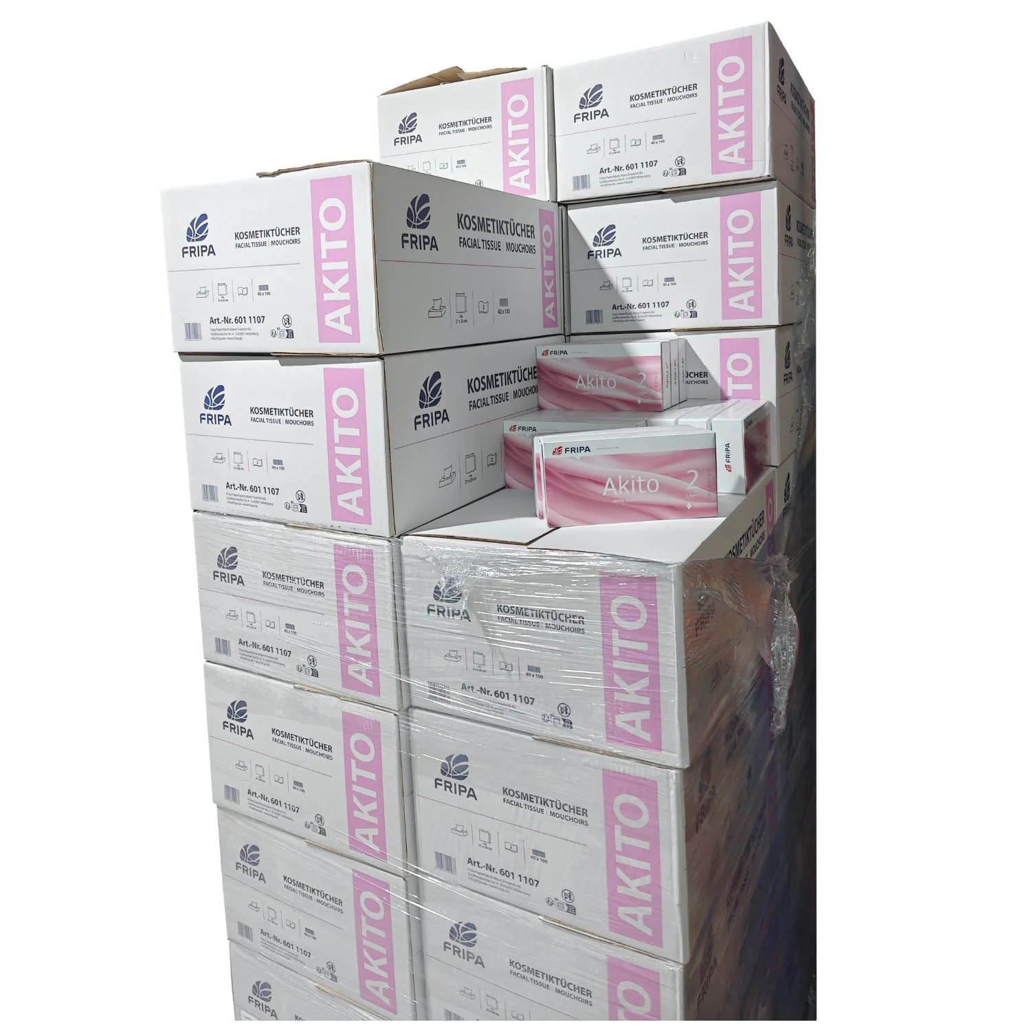 Kosmetiktücher Akito 40x 100 Tücher 2-lagig Hochweiß - Image 3