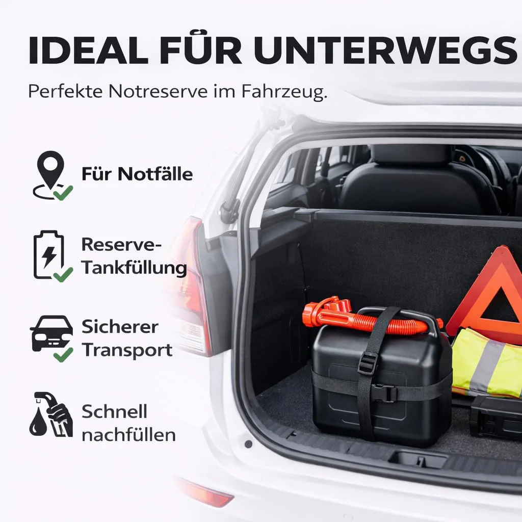 Kraftstoffkanister für Benzin & Diesel mit UN-Zulassung EU – inkl. Einfüllstutze - Image 7