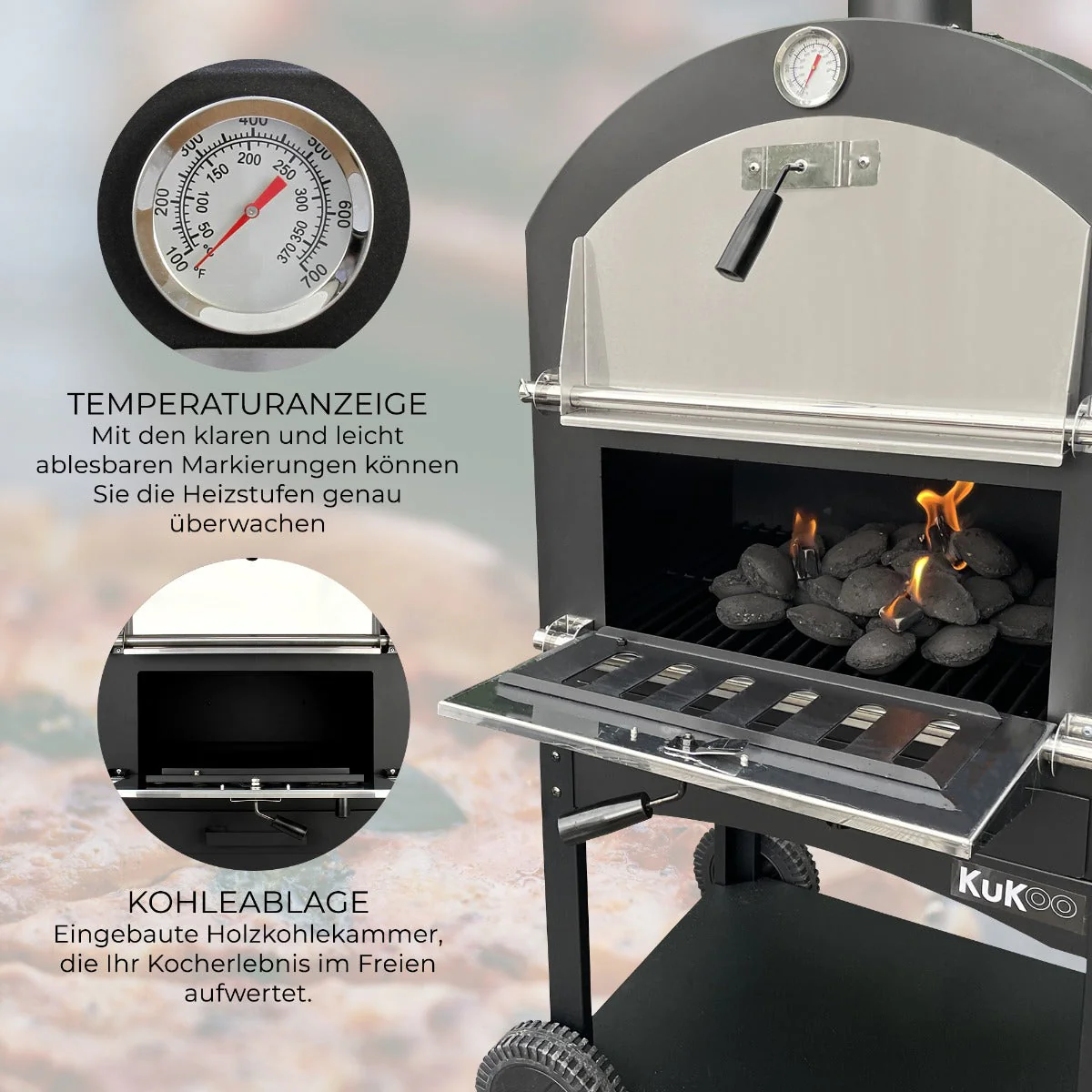 KuKoo Outdoor Pizzaofen & Allwetterschutz - Image 3
