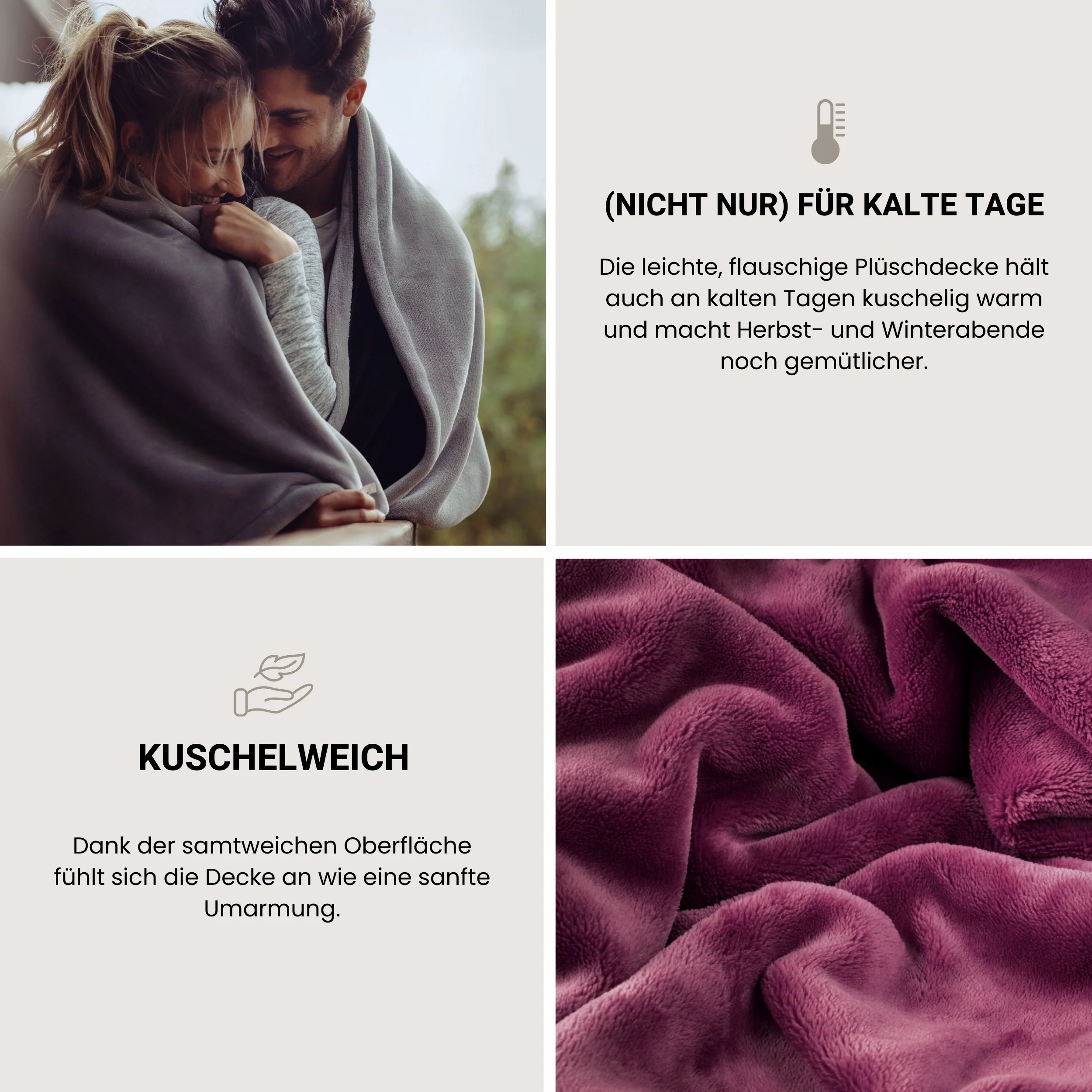 Kuscheldecke Mia Velvet-Soft 150x200 cm - Image 3